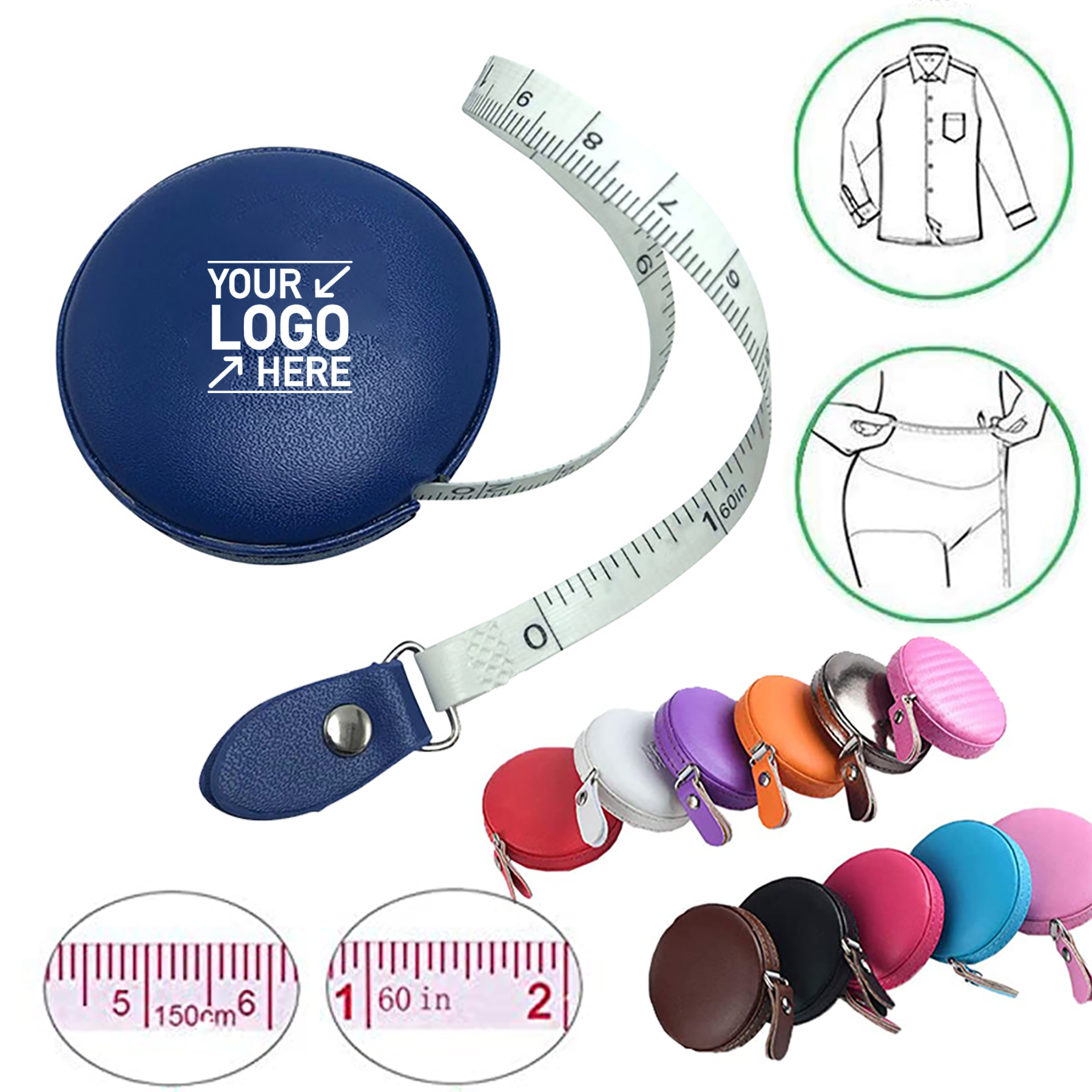 Retractable PU Leather Tape Measure 3