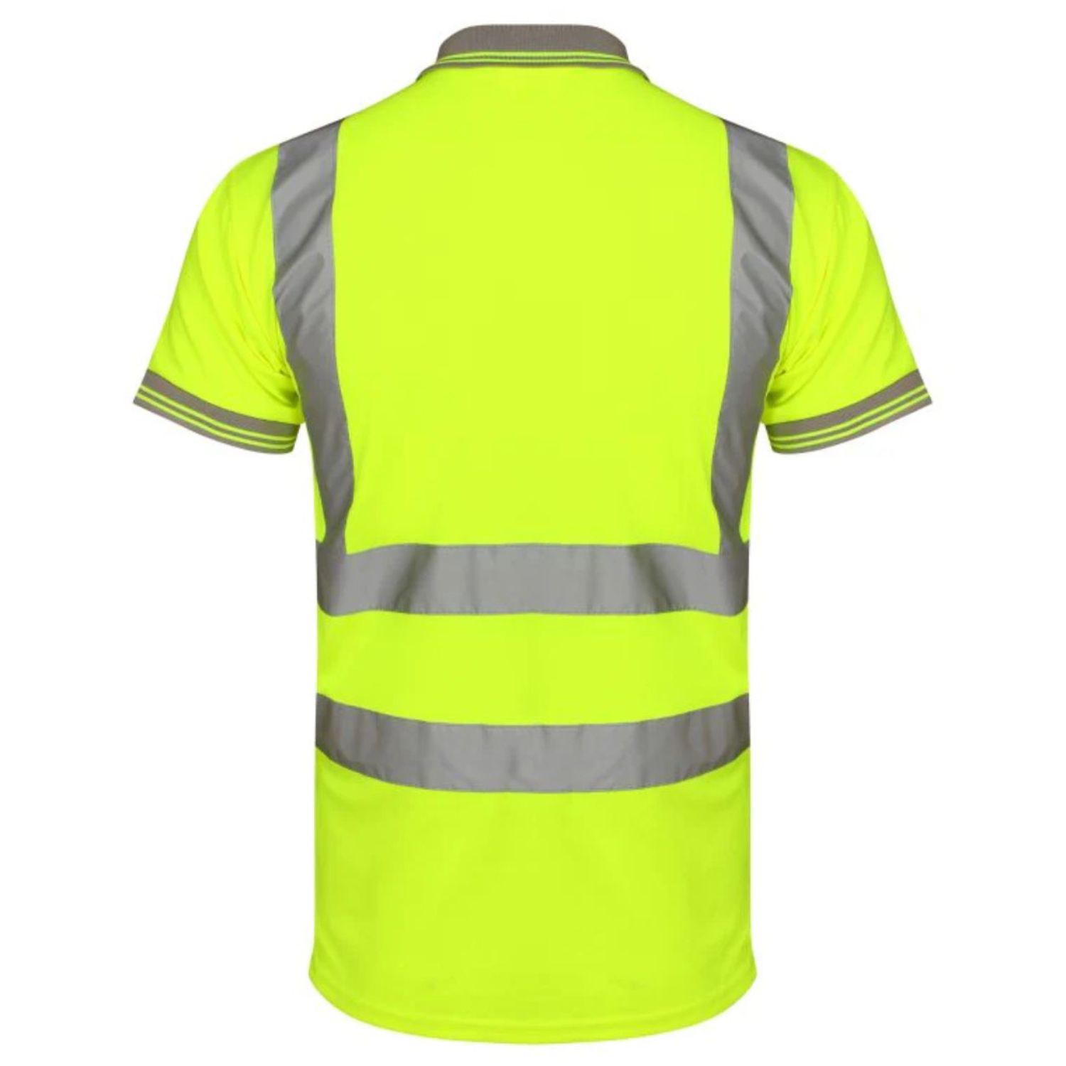Class 2 Safety Polo Birdseye Mesh Shirt with 2" Reflective Tape 3