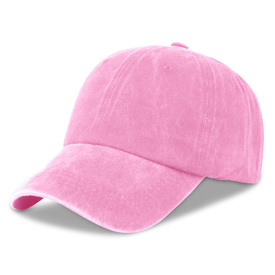 Stock Washed Cotton 6-Panel Baseball Cap w/ D-Ring Metal 57