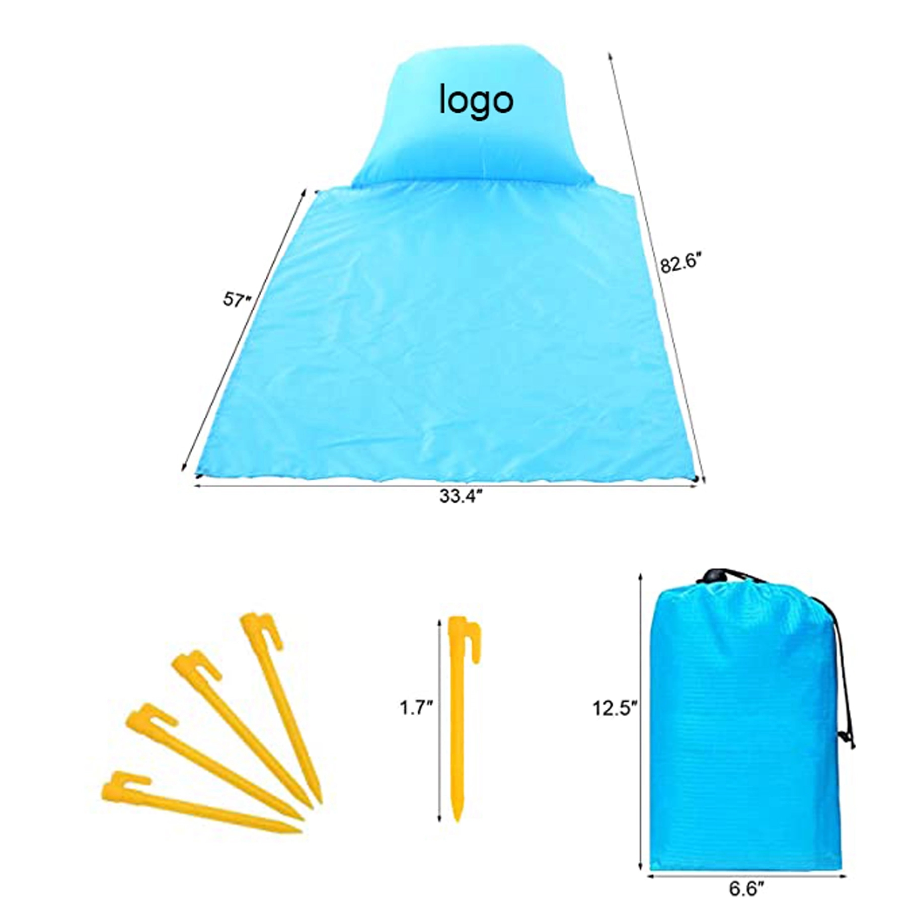 Inflatable Beach Mat w/ Air Pillow 2