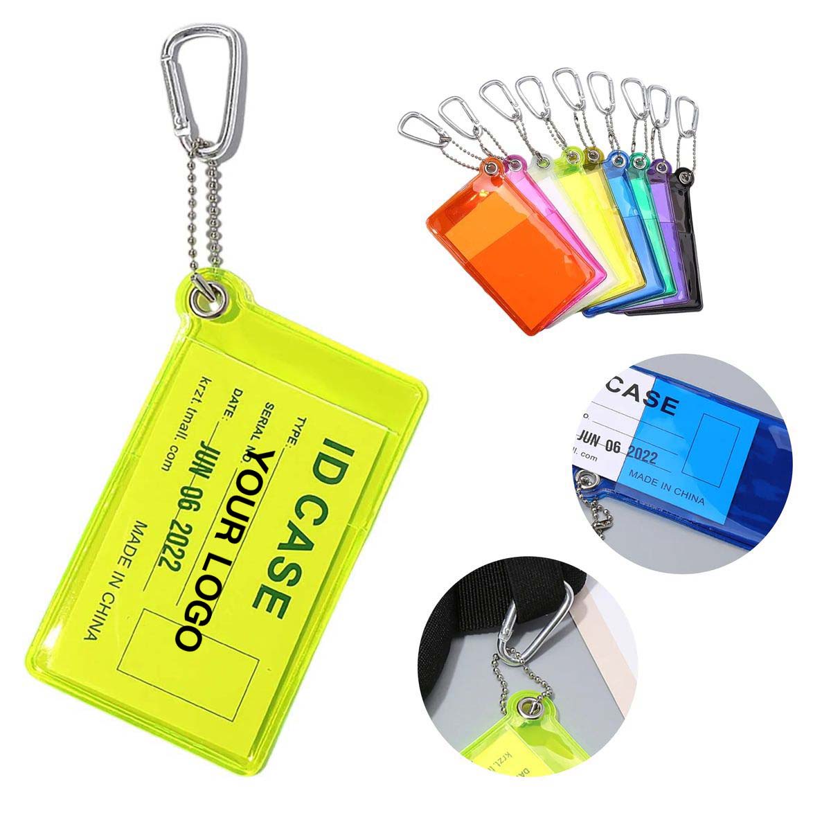 Clear PVC ID Card Holder Lightweight Practical 4