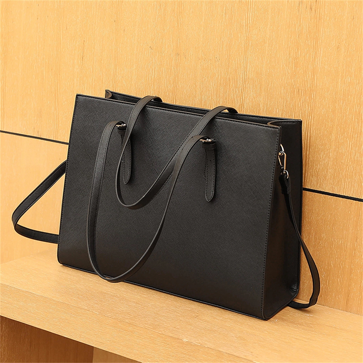 Laptop Bag For Women Leather 15.6 Inch Computer Tote Bag 4