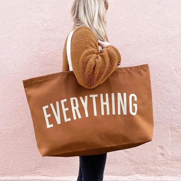Large Eco-Friendly Canvas Tote Bag for Sustainable Shopping, custom tote bag with logo imprint 6