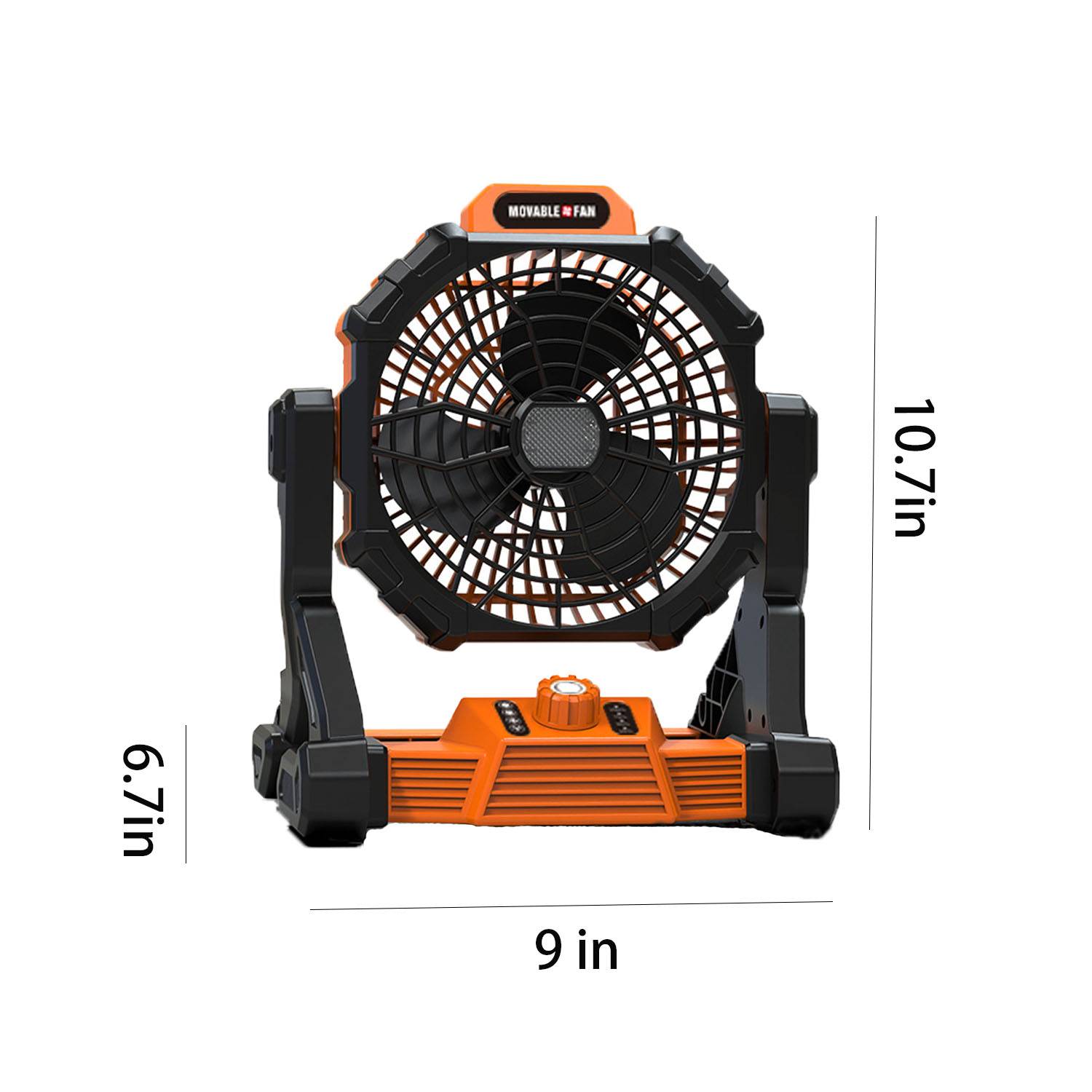Battery Powered Camping Fan With LED Lights 3