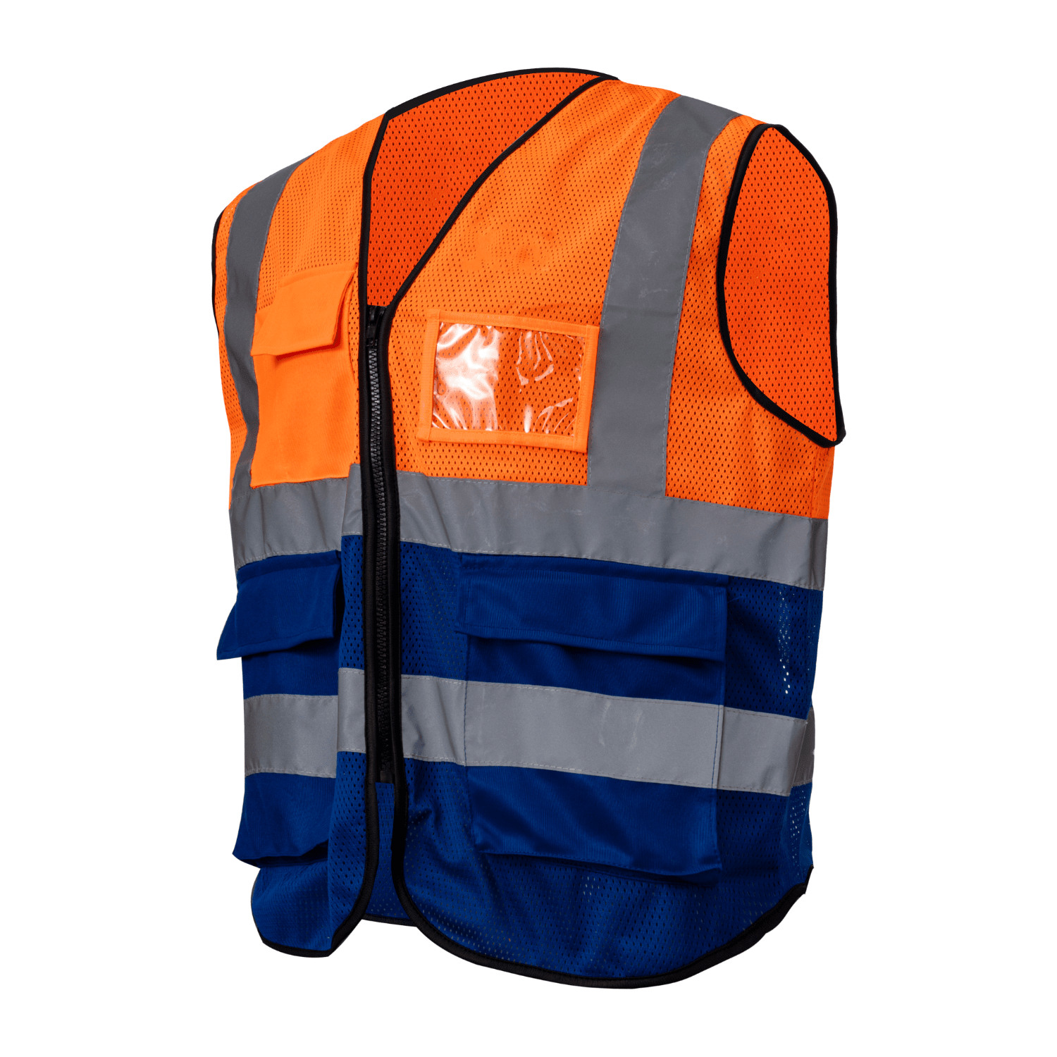 3.8 Oz. Polyester Double Band Class 2 Reflective Safety Vest With 4 Pockets 9