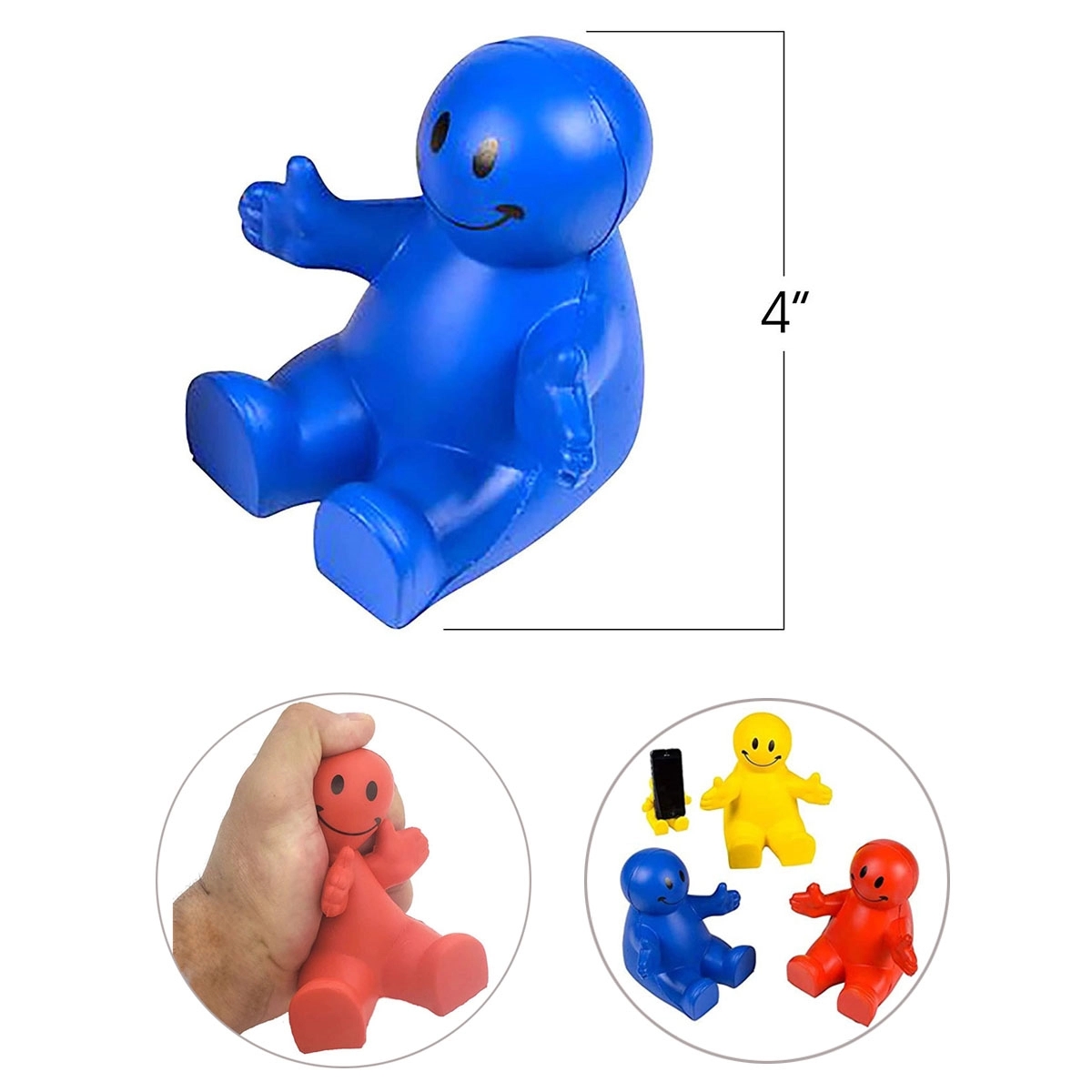 Custom Happy Dude Cell Phone Stand Stress Reliever 3