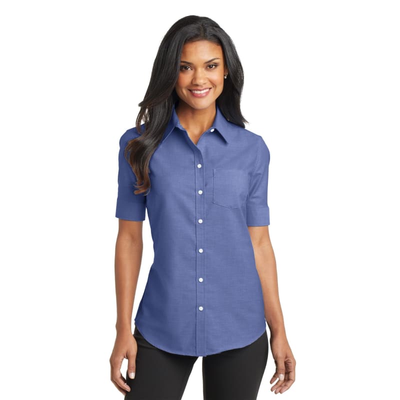Port Authority Ladies Short Sleeve SuperPro Oxford Shirt. 12