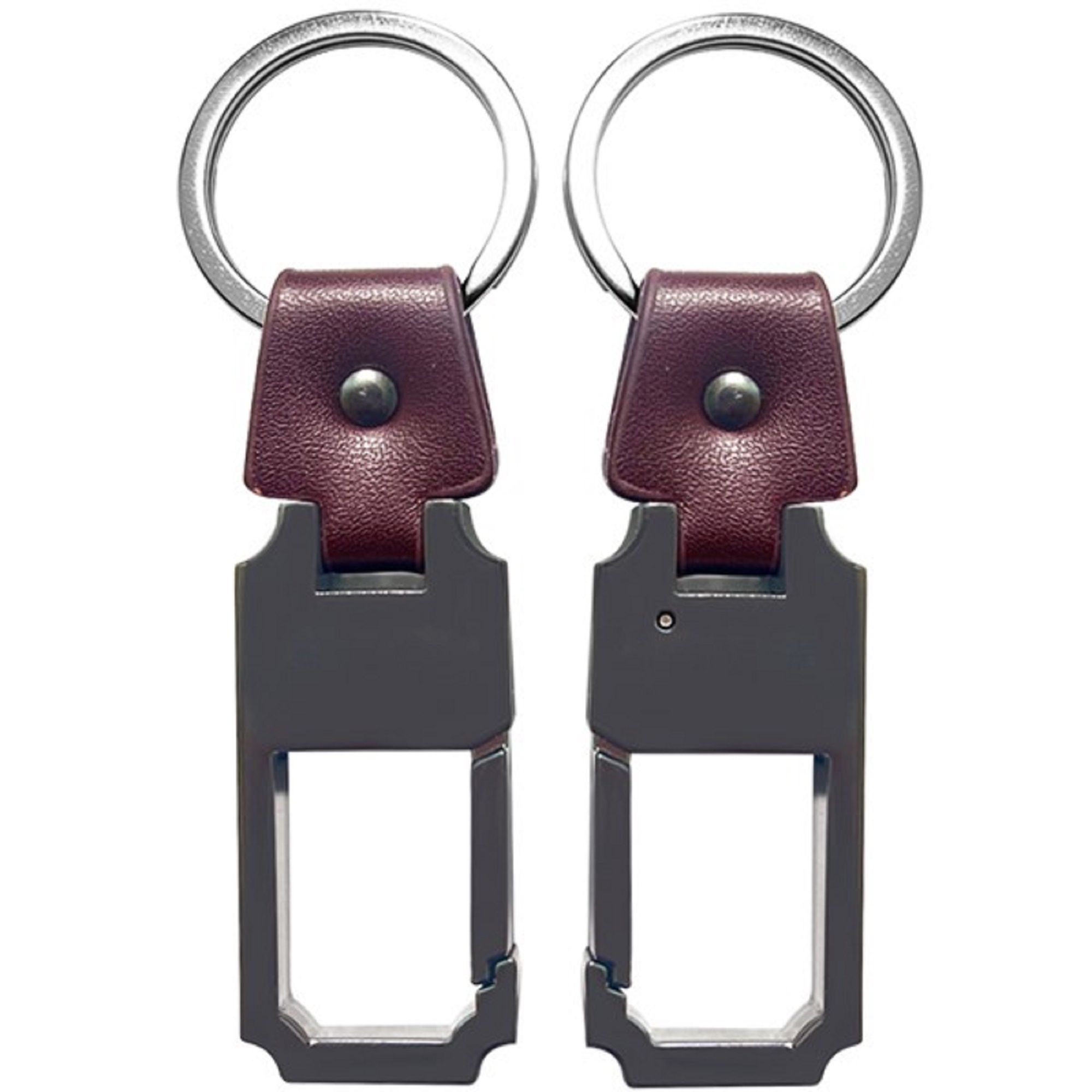 Metal Leather Keychain 3