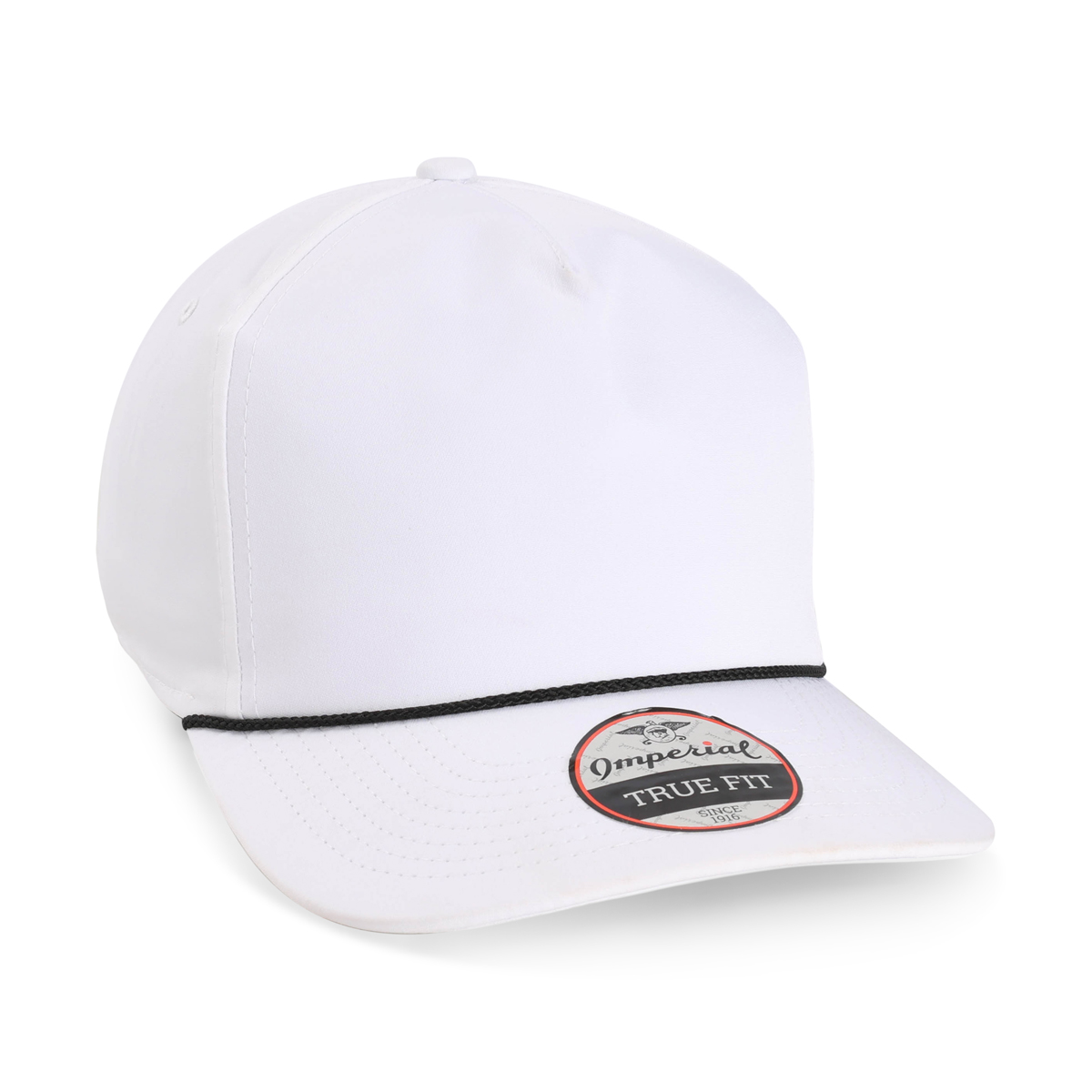 Imperial 5054 5-Panel Wrightson Performance Rope Cap w/ Leatherette Patches or Embroidery 37
