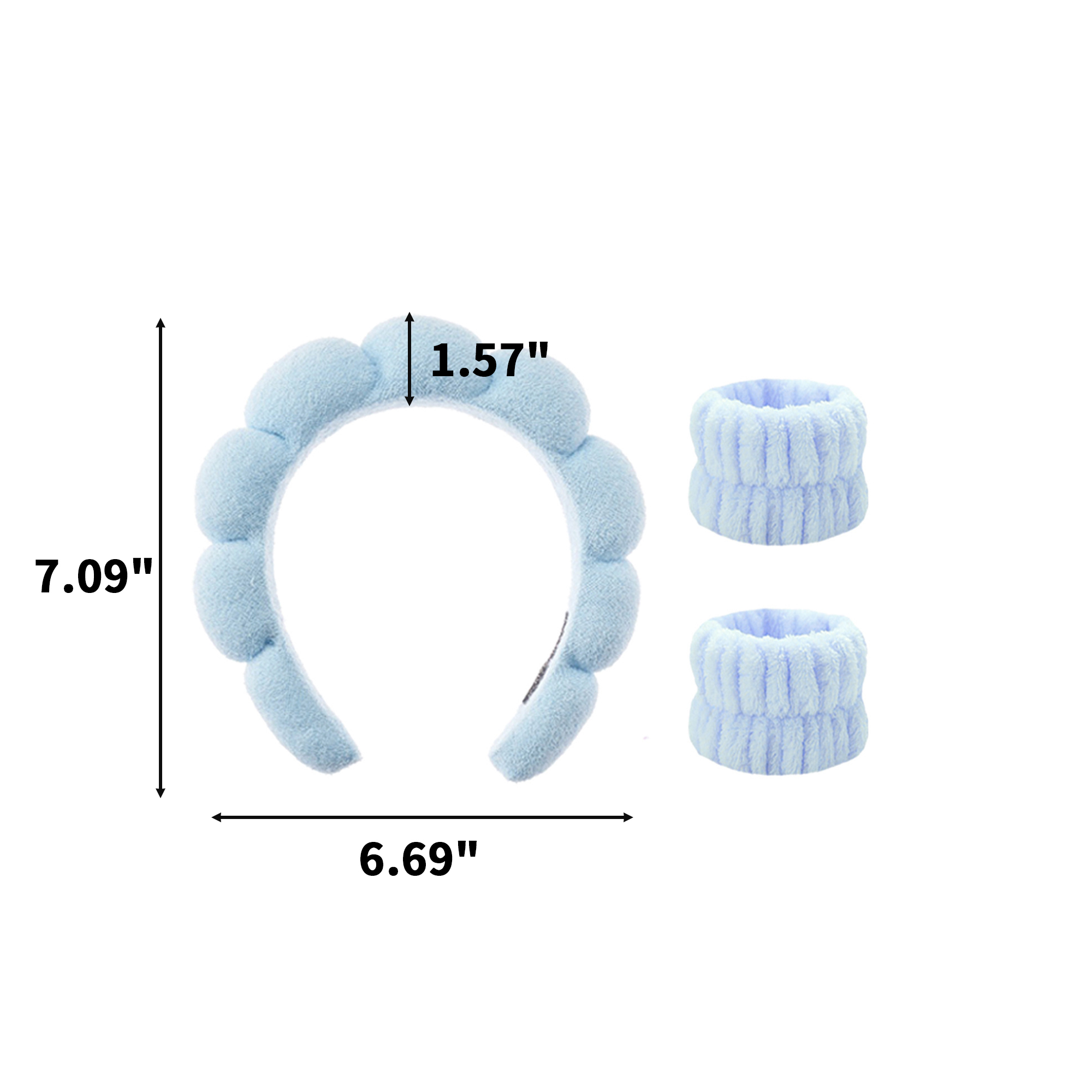 Spa Headband Wristband Set Three Piece 3