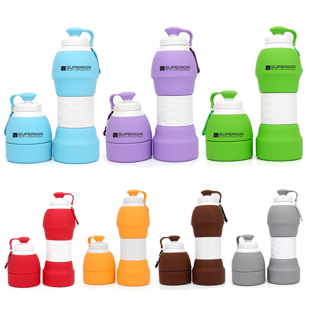 580ml Outdoor foldable silicone water bottle 2