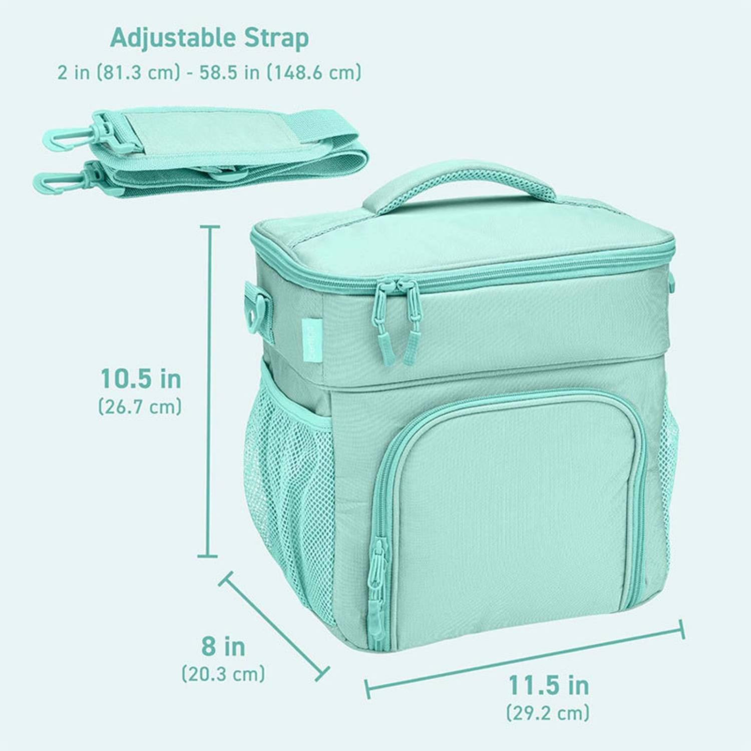 10L Oxford Insulated Lunch Cooler Bag for Picnics w/ Handle 5