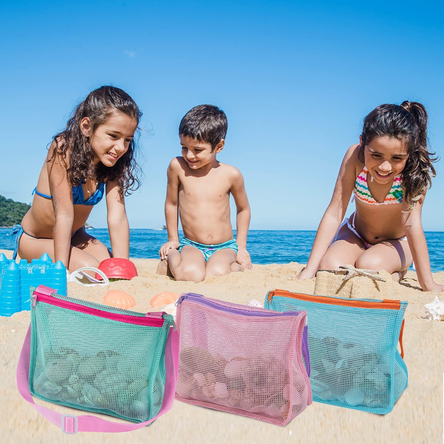 Beach Toy Mesh Beach Bag / Adjustable Straps 10