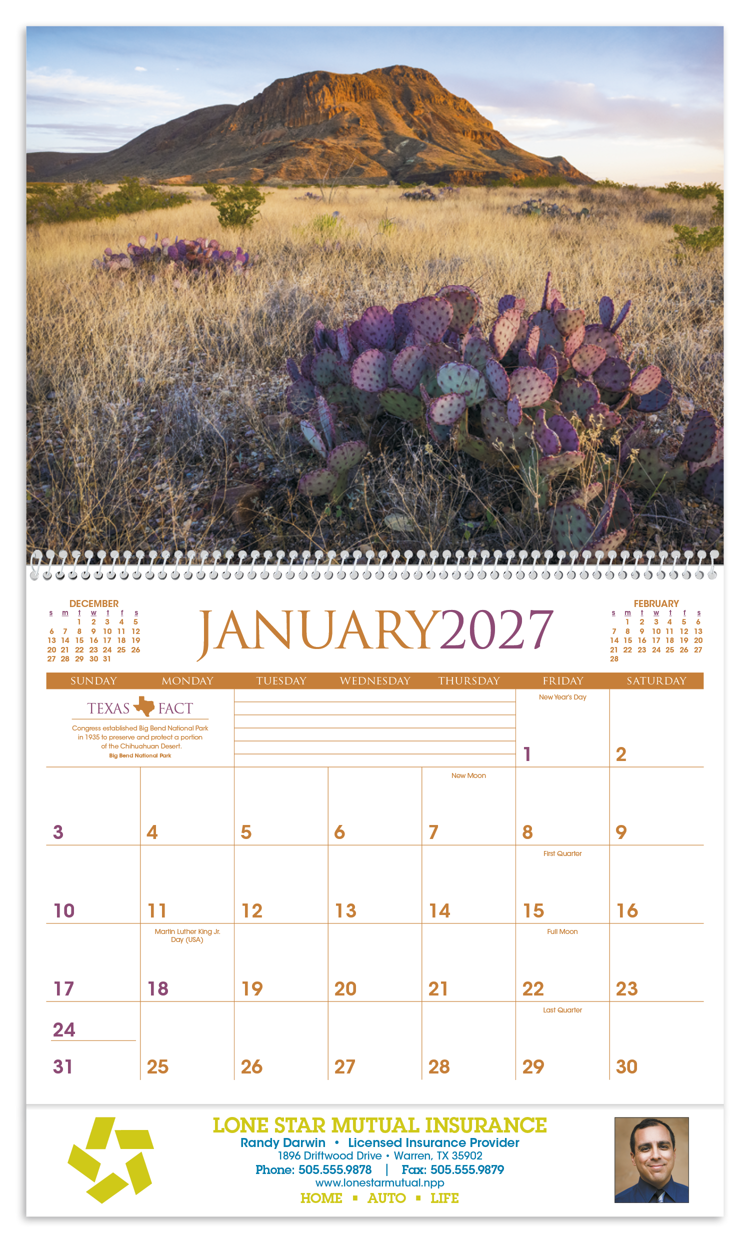 Triumph® Calendars Texas Calendar 60