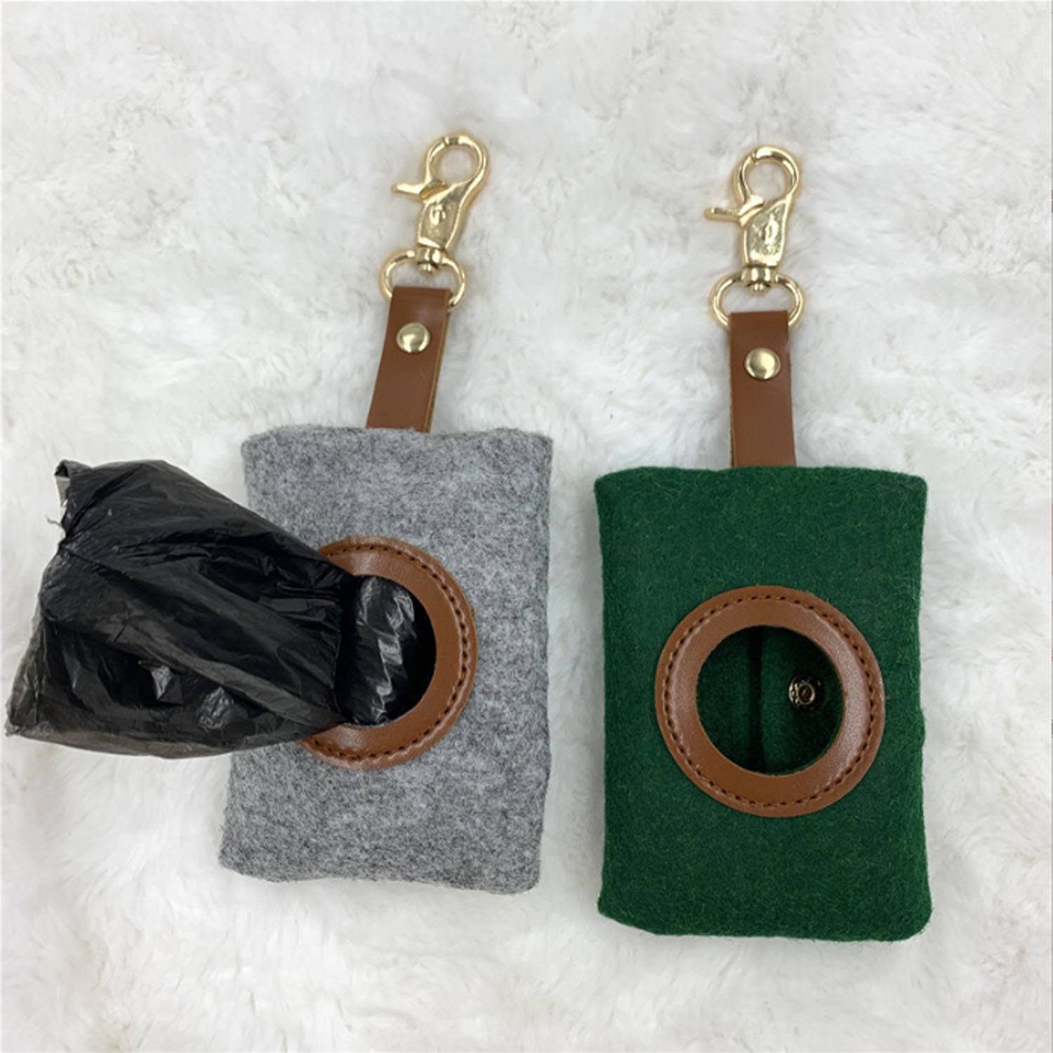 Felt Waste Bags Holder Dispenser W/ Poop 3