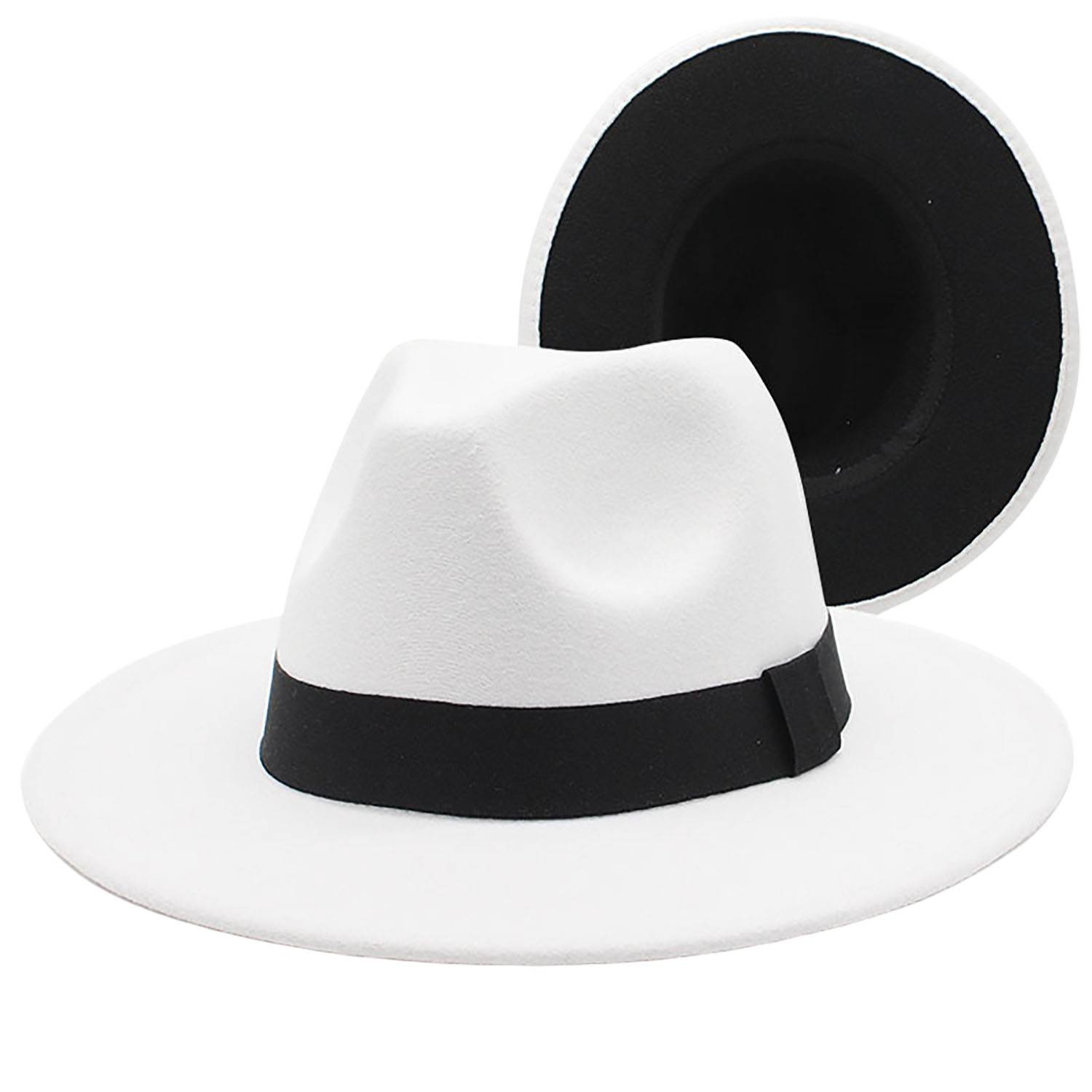 Wide Brim Fedora Hats for Women Men 4