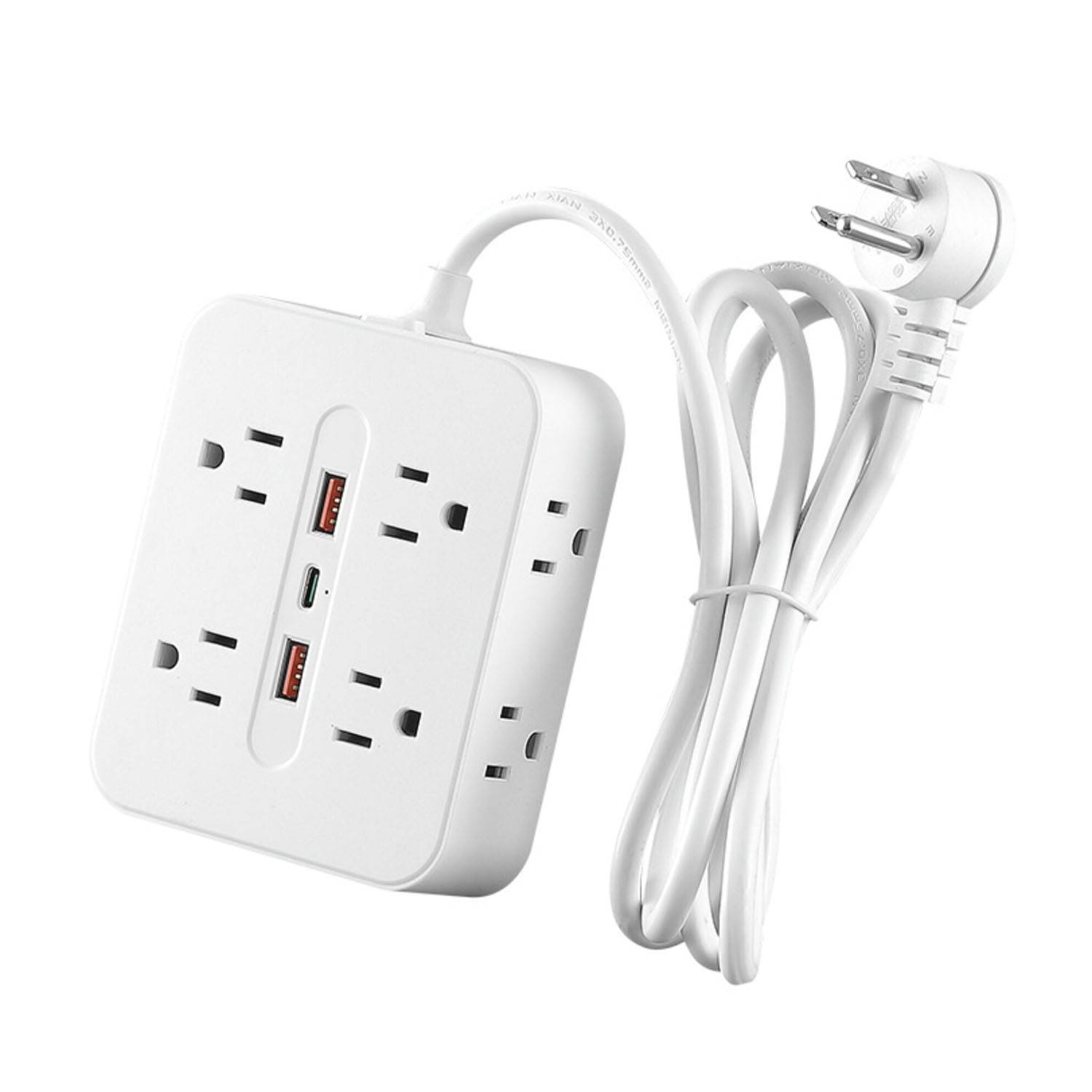 Surge Protection 8-Outlet Wall Extender w/ 3 USB Ports 5