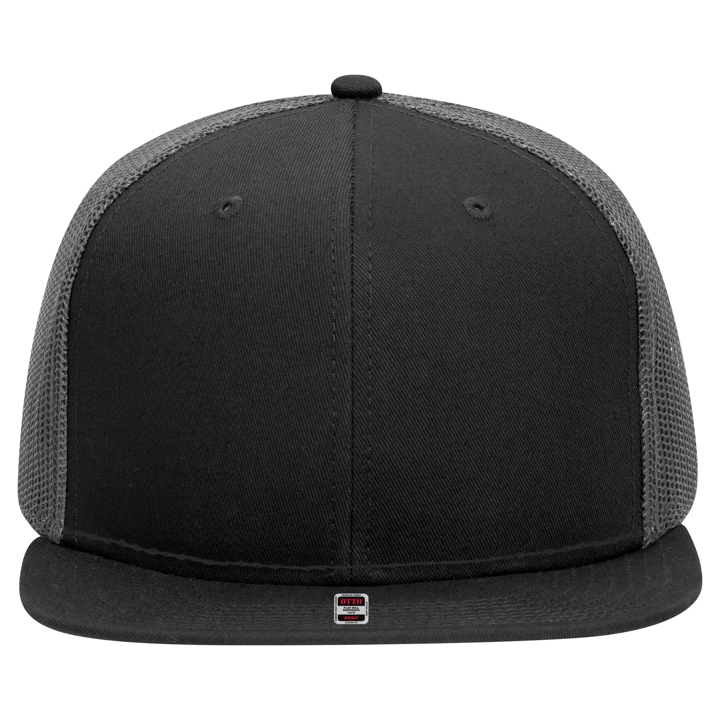 OTTO SNAP 6 PANEL MID PROFILE MESH BACK TRUCKER SNAPBACK HAT 24