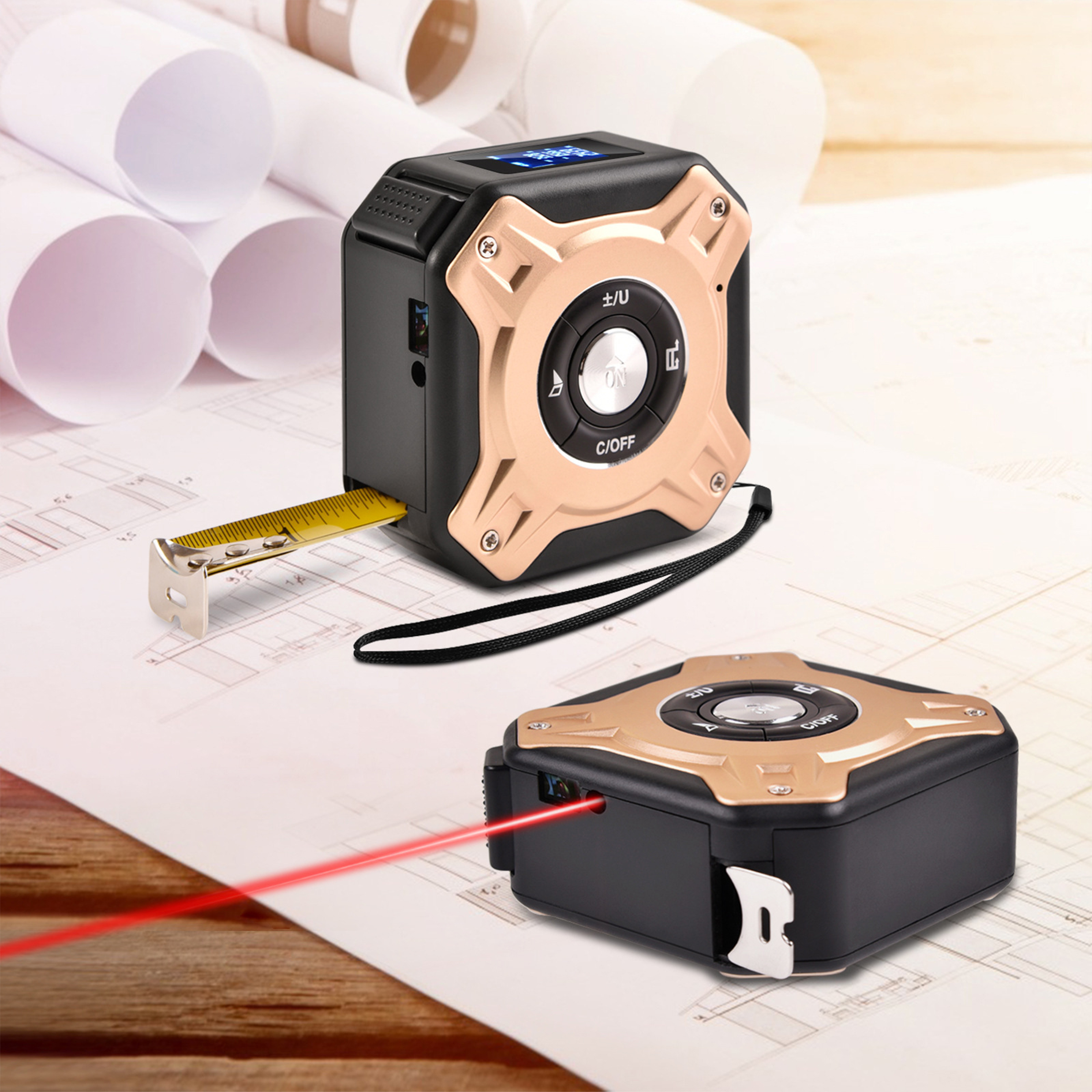 Aluminum Alloy Laser Tape Measure Rangefinder 4