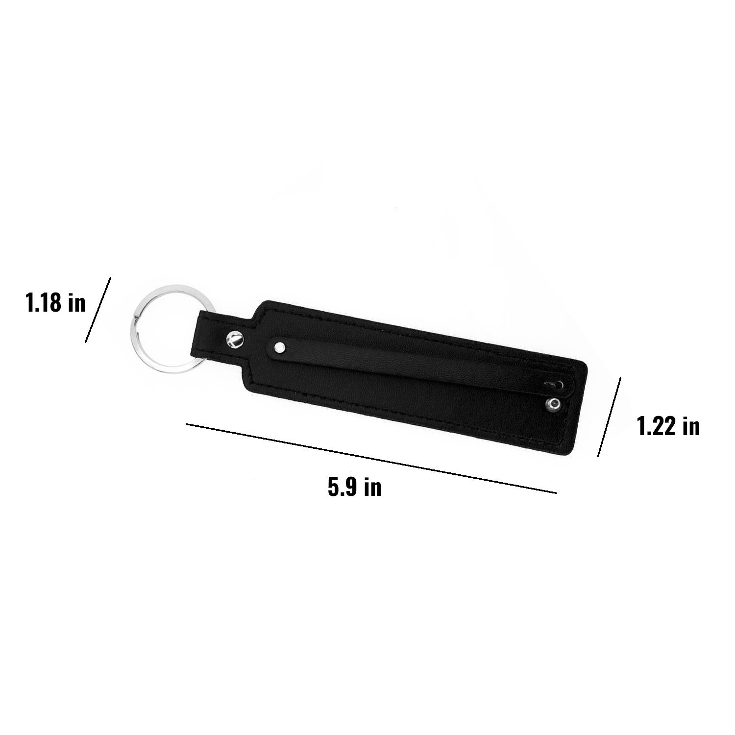 Loop Pu Leather Metal Keychain 1