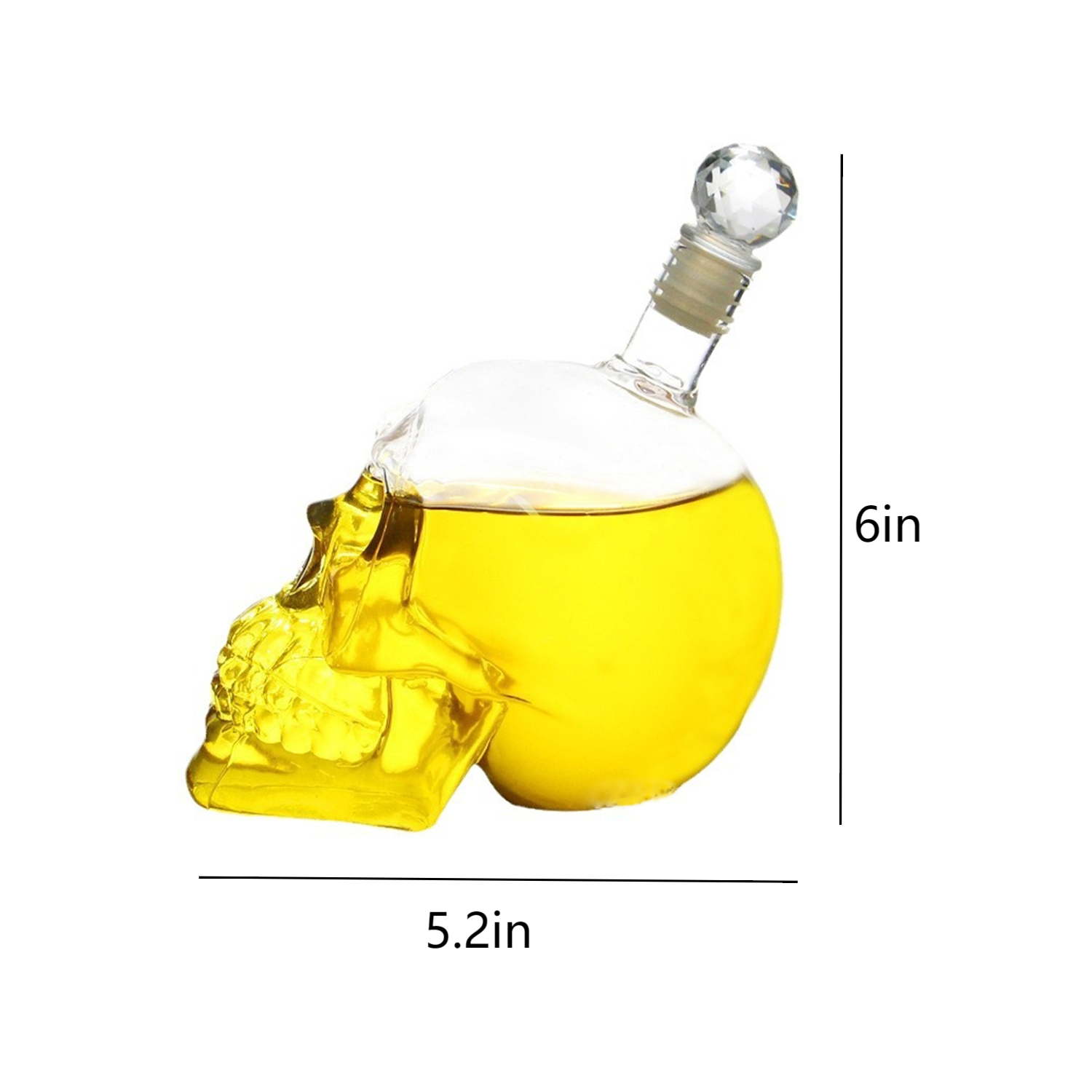 Creative Skull-shaped Glass Wine Bottle 4