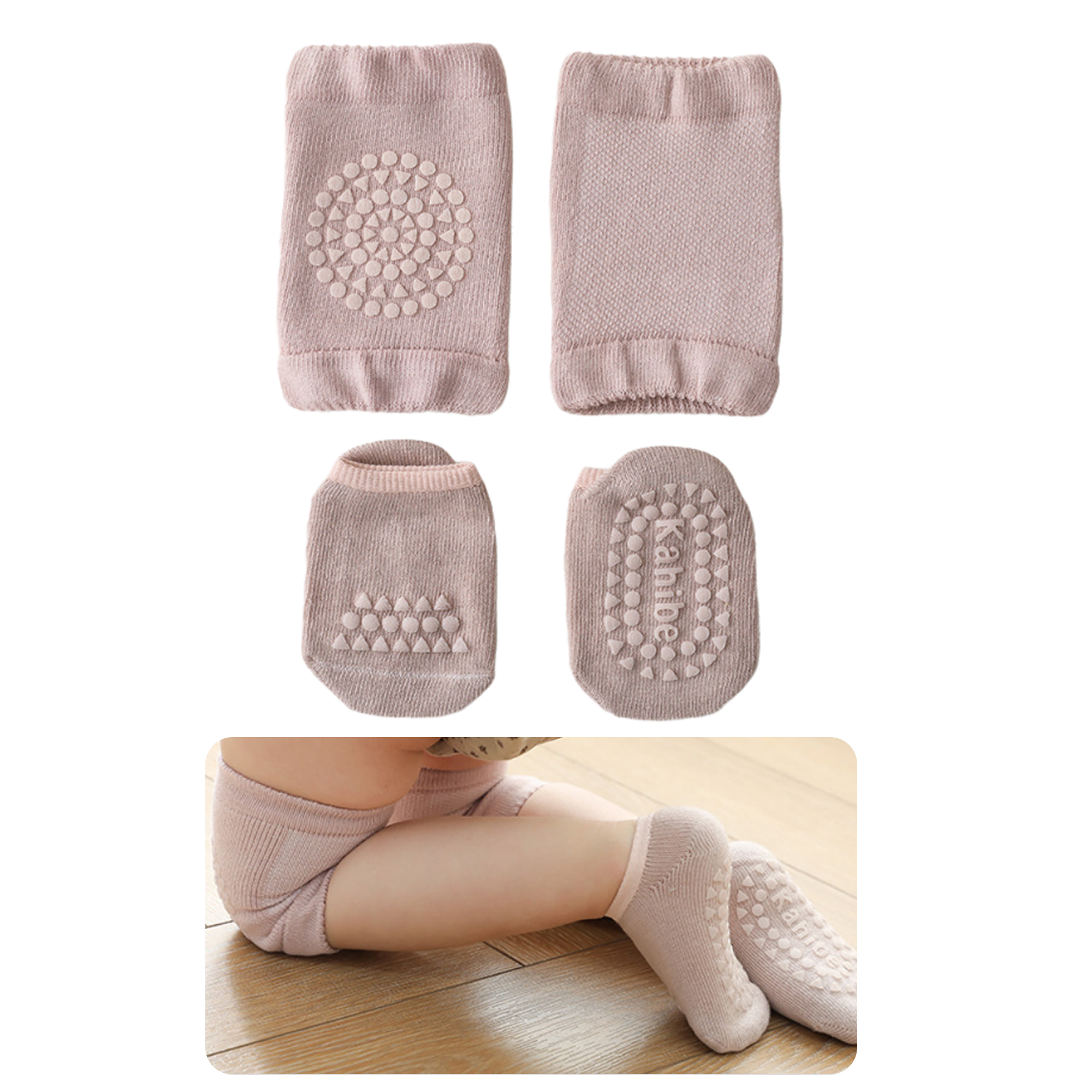 Comfortable Baby Crawling Non-Slip Knee Pads And Socks 1