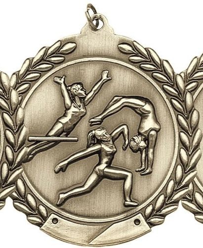 Female Gymnastics Die Cast Medal, 2 3/4" 2