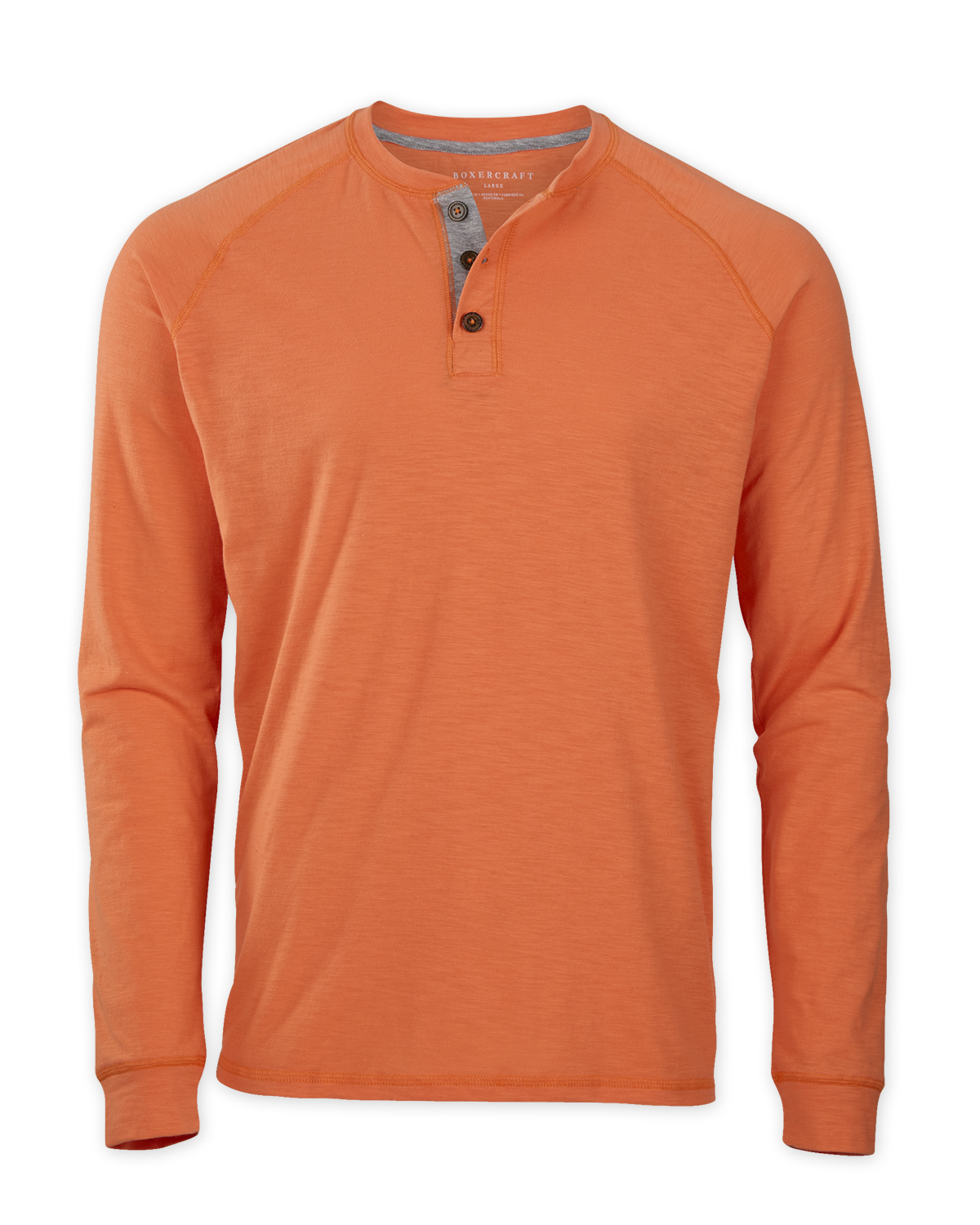 BOXERCRAFT MEN'S HENLEY LS TEE 1