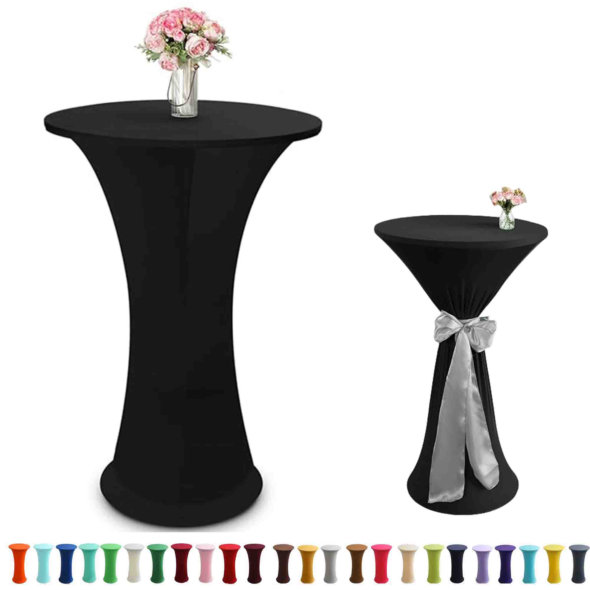 Cocktail Stretch Round Tablecloth Reusable Wrinkle Resistant 1