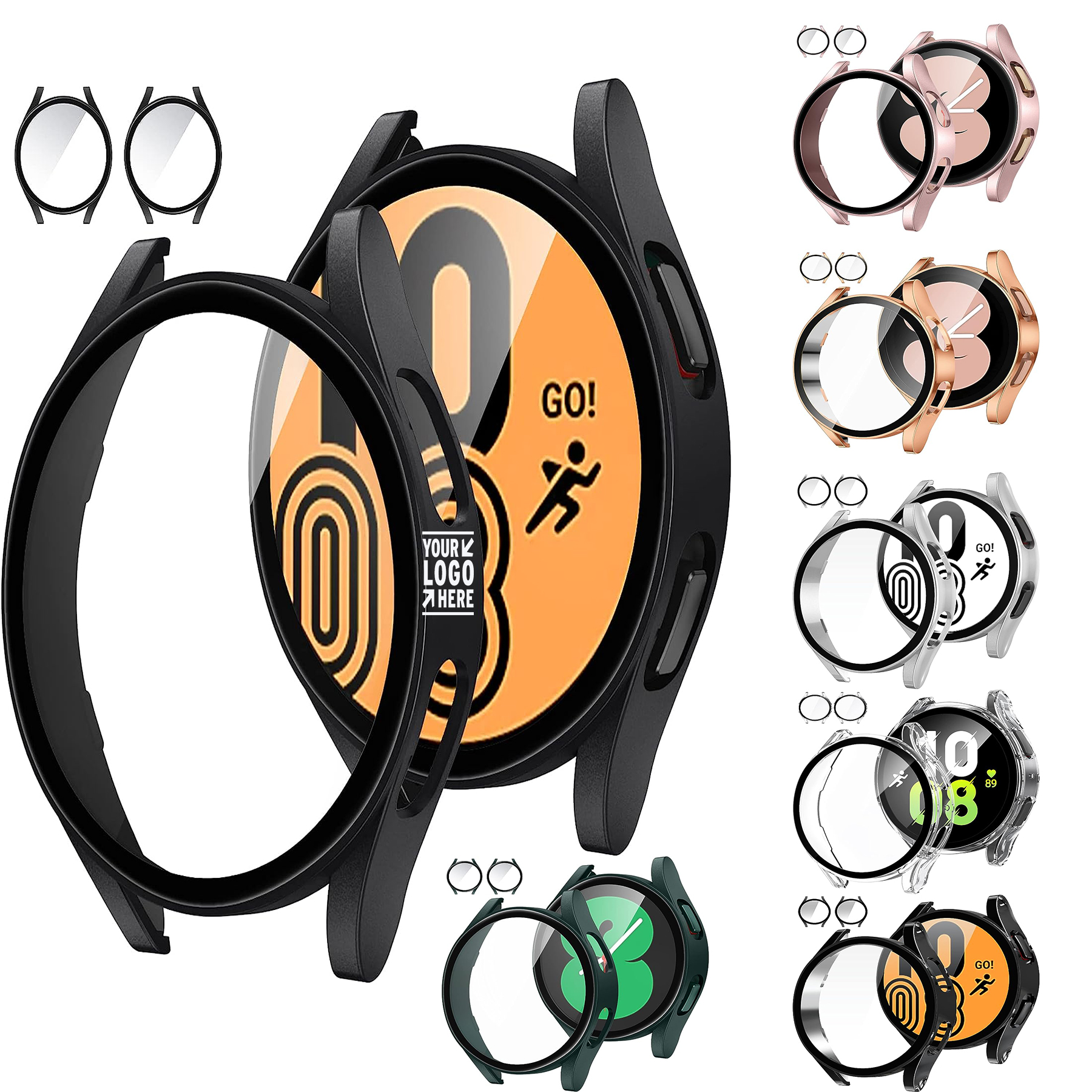 Women Men Samsung Galaxy Watch 4 Screen Protector Face Cover Bumper Case 40mm Accessories 2