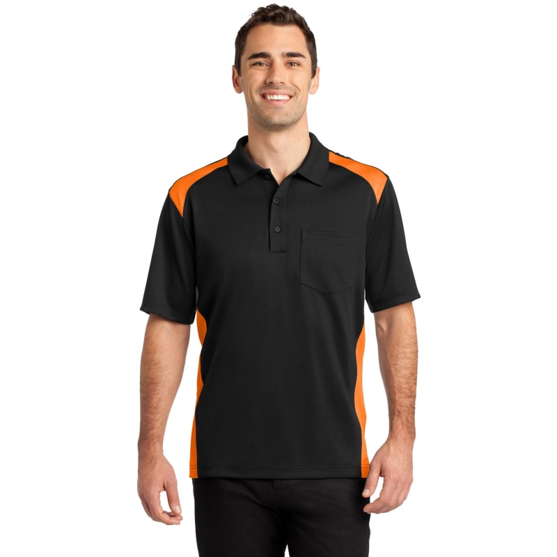CornerStone Select Snag-Proof Two Way Colorblock Pocket Polo. 2