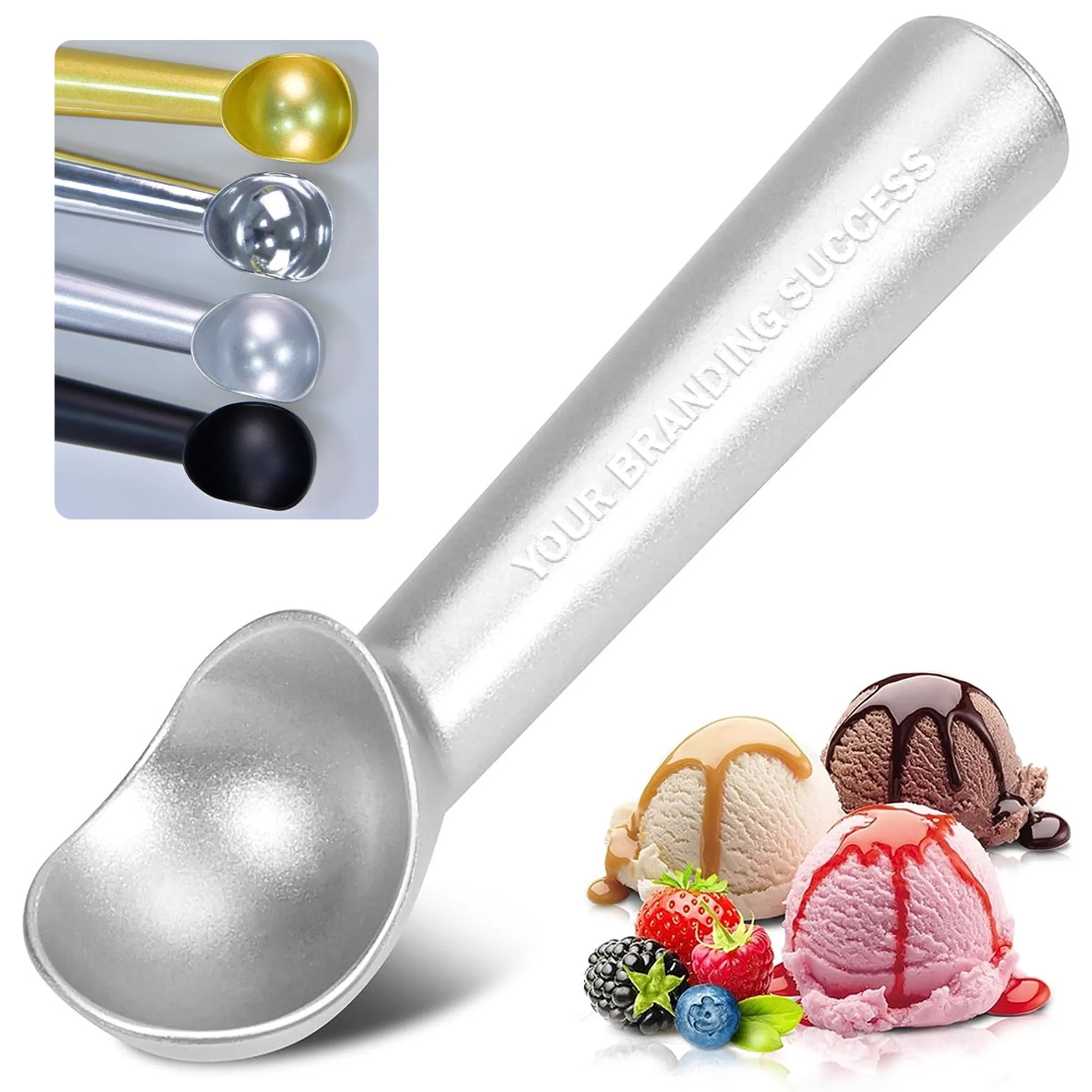7" Aluminum Design Nonstick Anti-Freeze Ice Cream Spoon 3