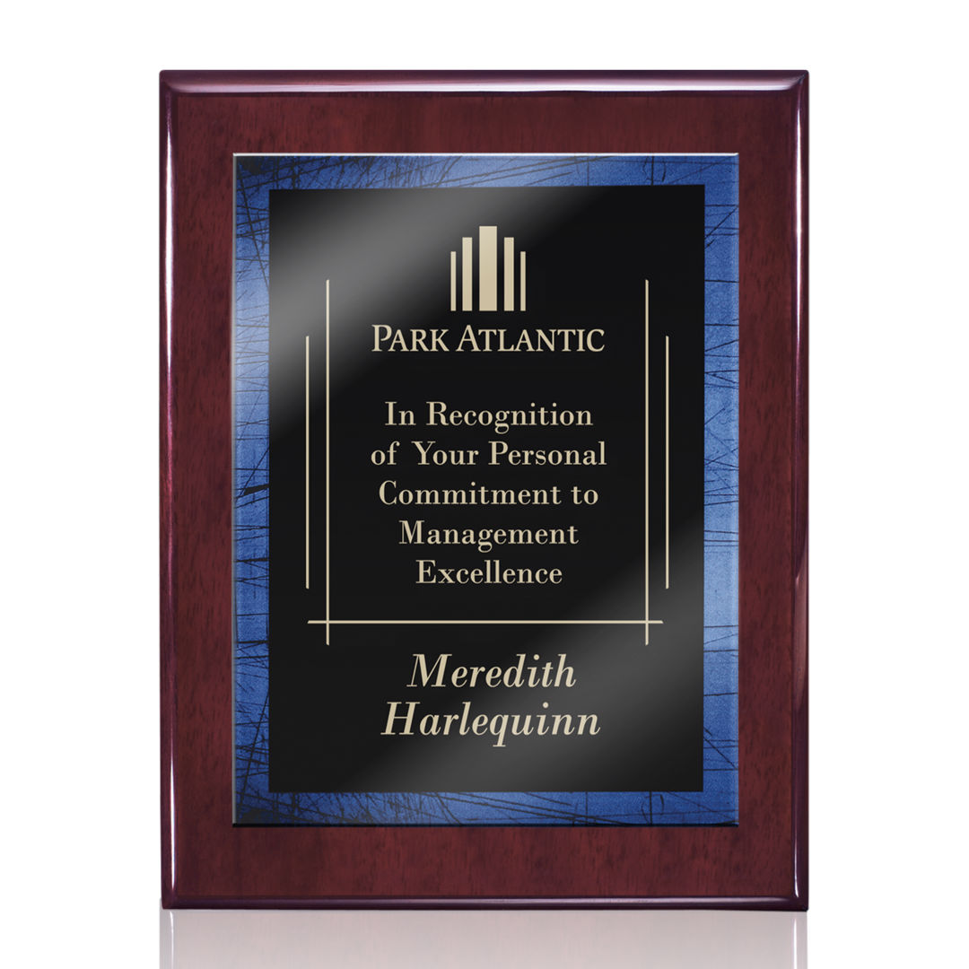 Oakleigh/Caprice Plaque - Rosewood/Blue 3