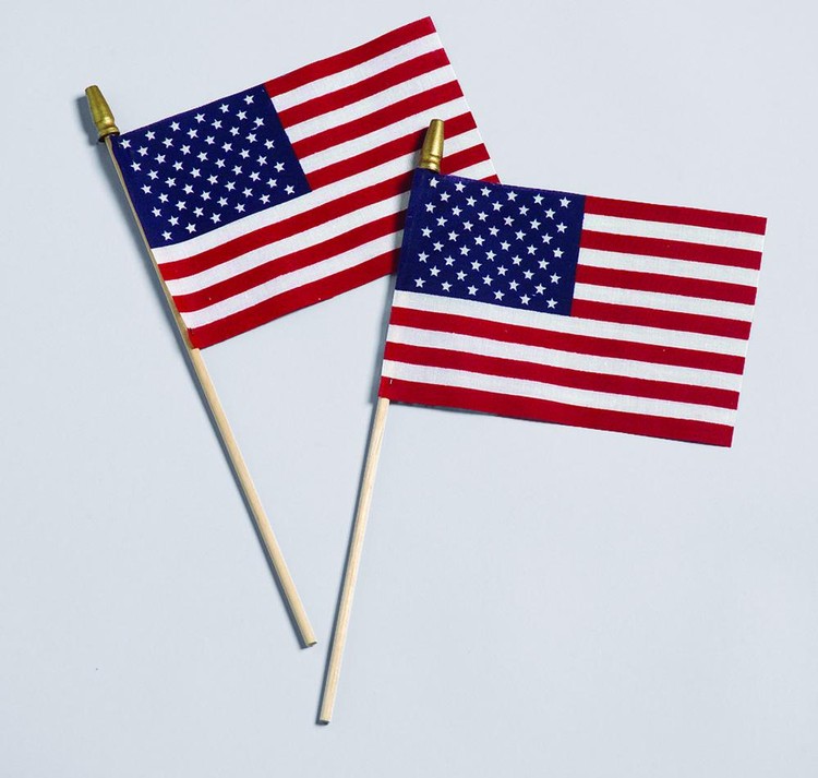 12" x 18" Cotton (No-Fray) Stick Flags 1