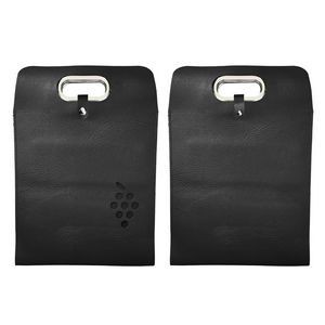 3 Bottle PU Leather Wine Bag With Grape Window And Metal Handle 17