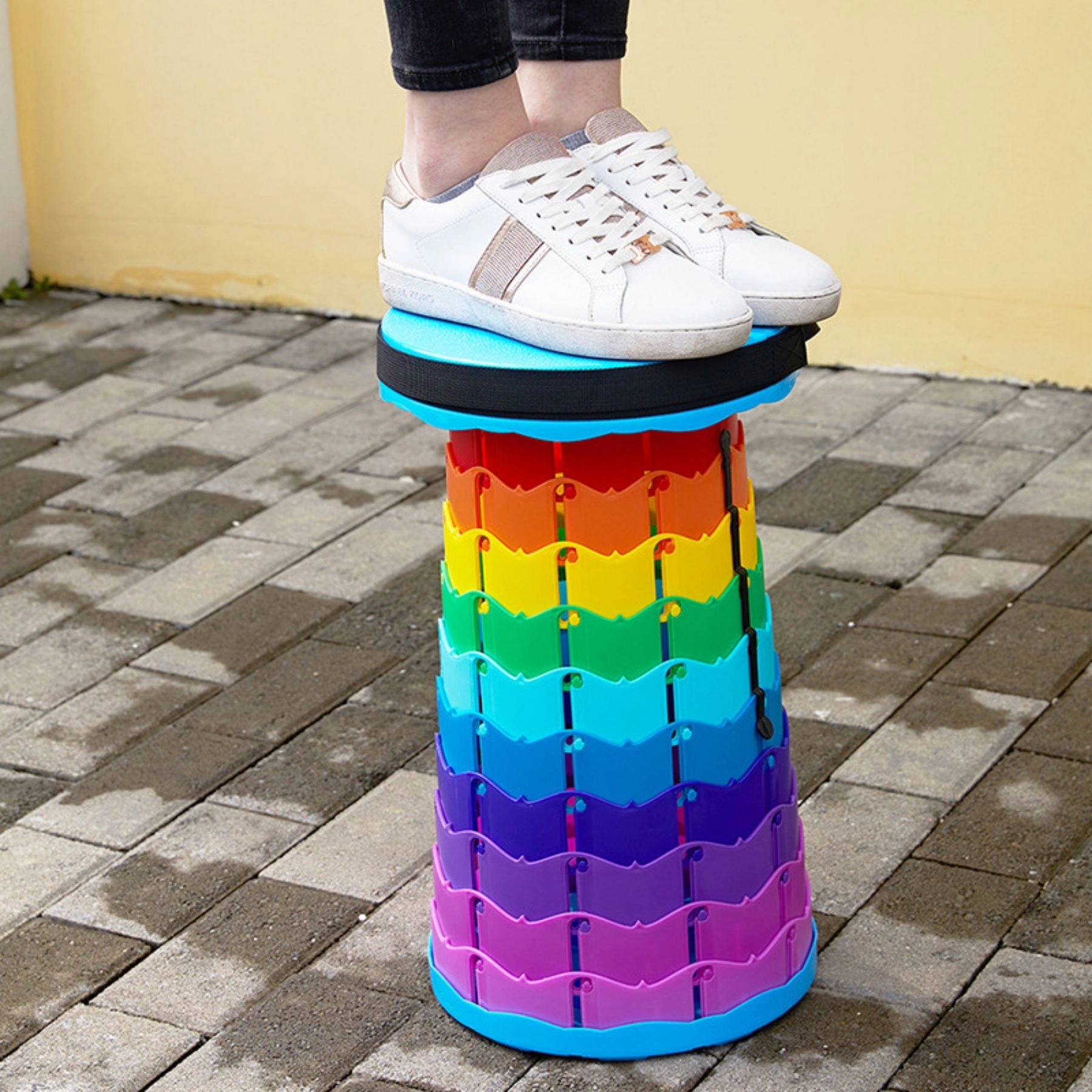 Upgraded Collapsible Retractable Folding Step Stool 2