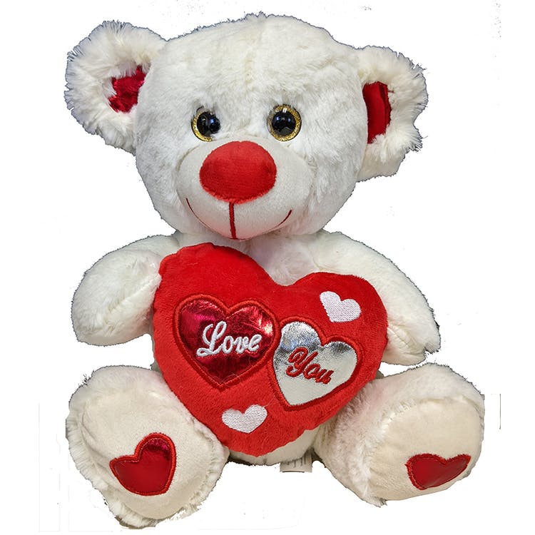 Valentine Bears - Red & White 11" 2