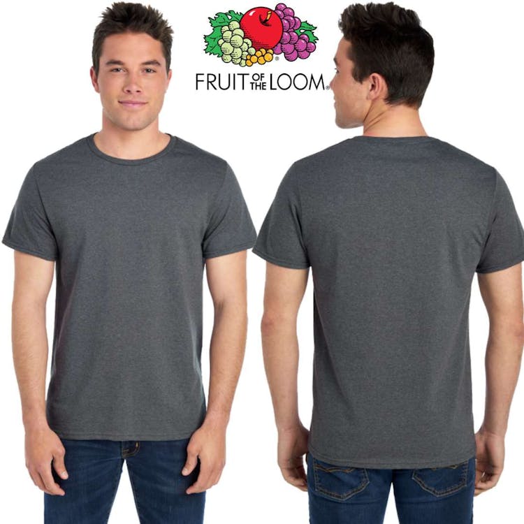 Fruit of the Loom Unisex T-Shirts - Size Medium Charcoal Heather