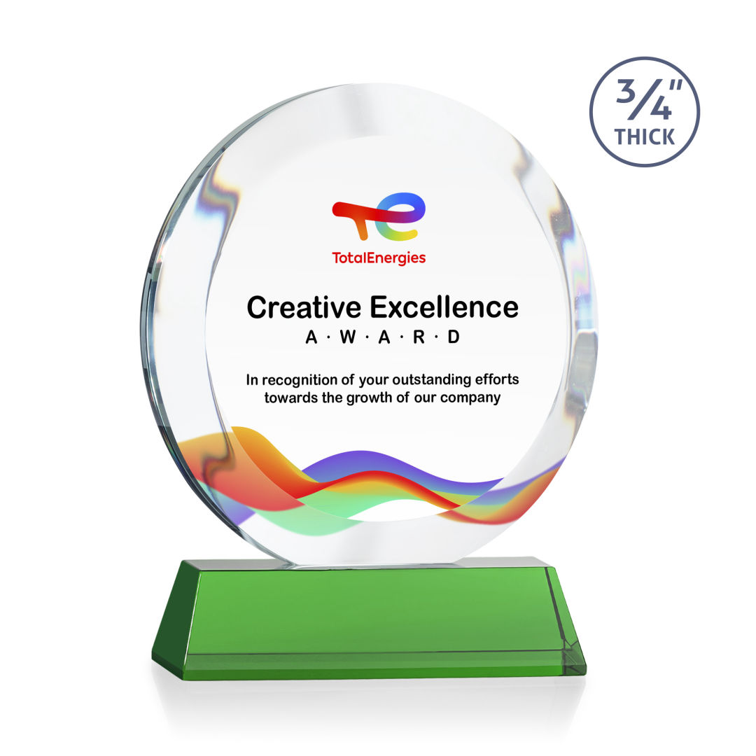 Gibralter VividPrint™ Award on Newhaven Base - Green 8