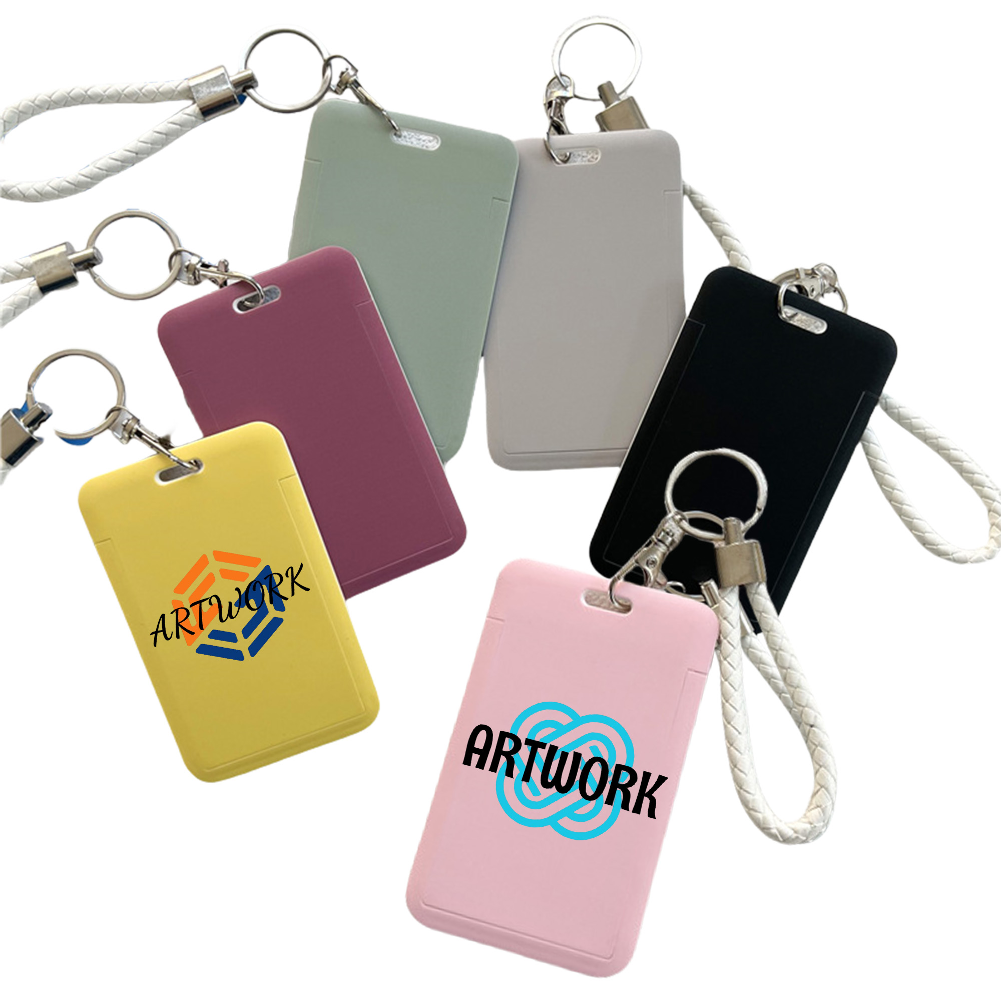 ID Badge Bus Card Holder Keychain 5