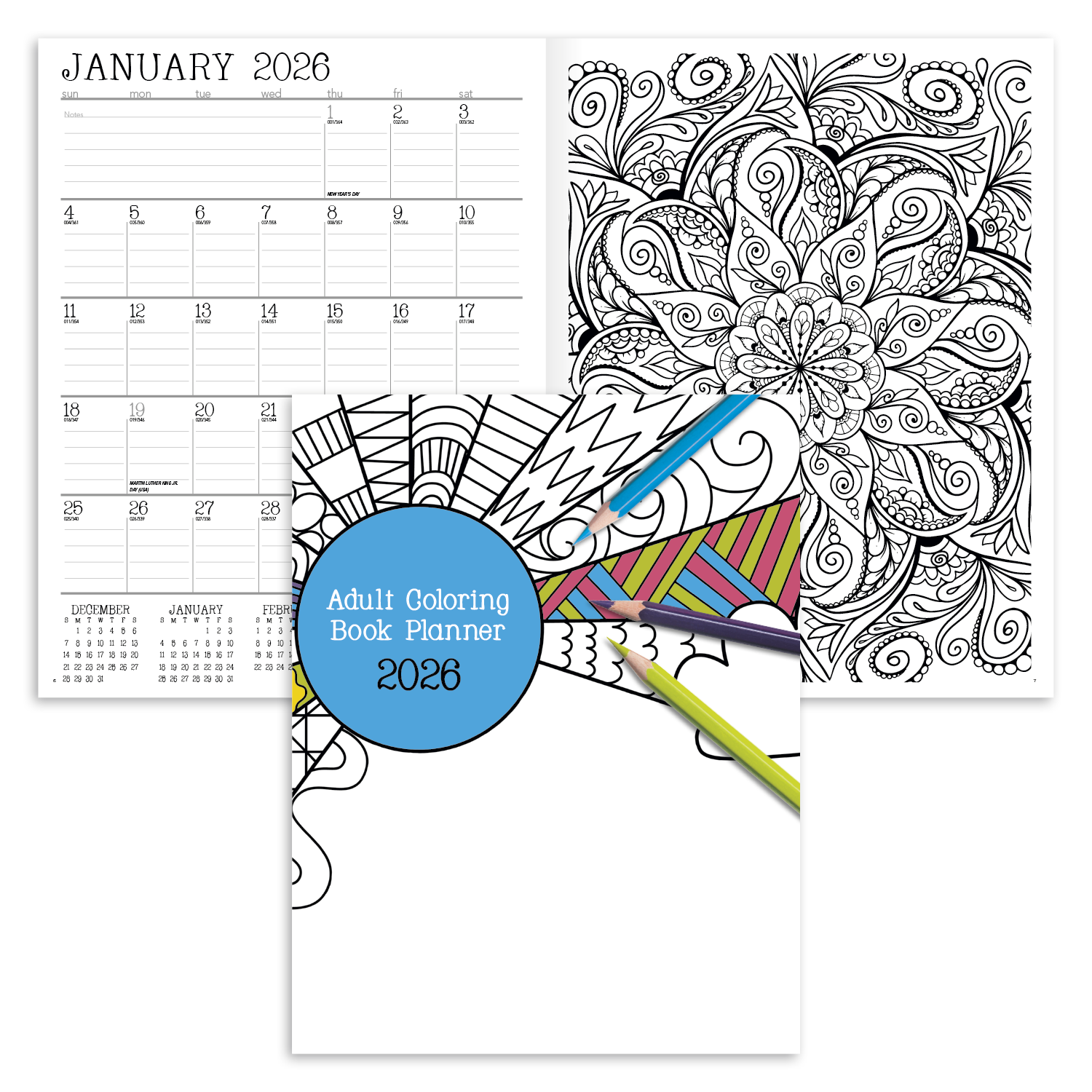 Good Value™ Adult Coloring Book Planner 19