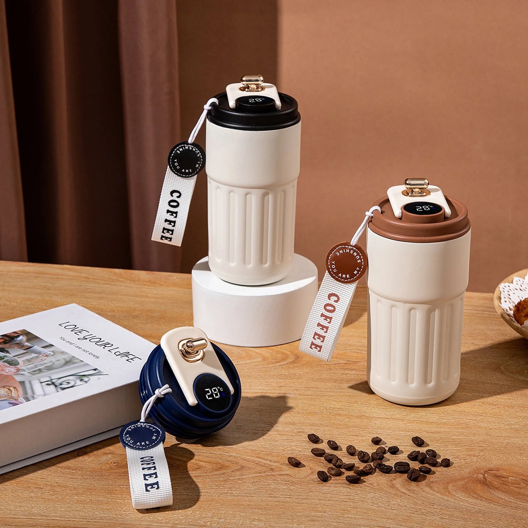 15 Oz. Smart Temperature Display Coffee Mug with Rope 10