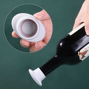 Elegant Oval Panel Silicone Bottle Cap Wine Stopper Cork 9