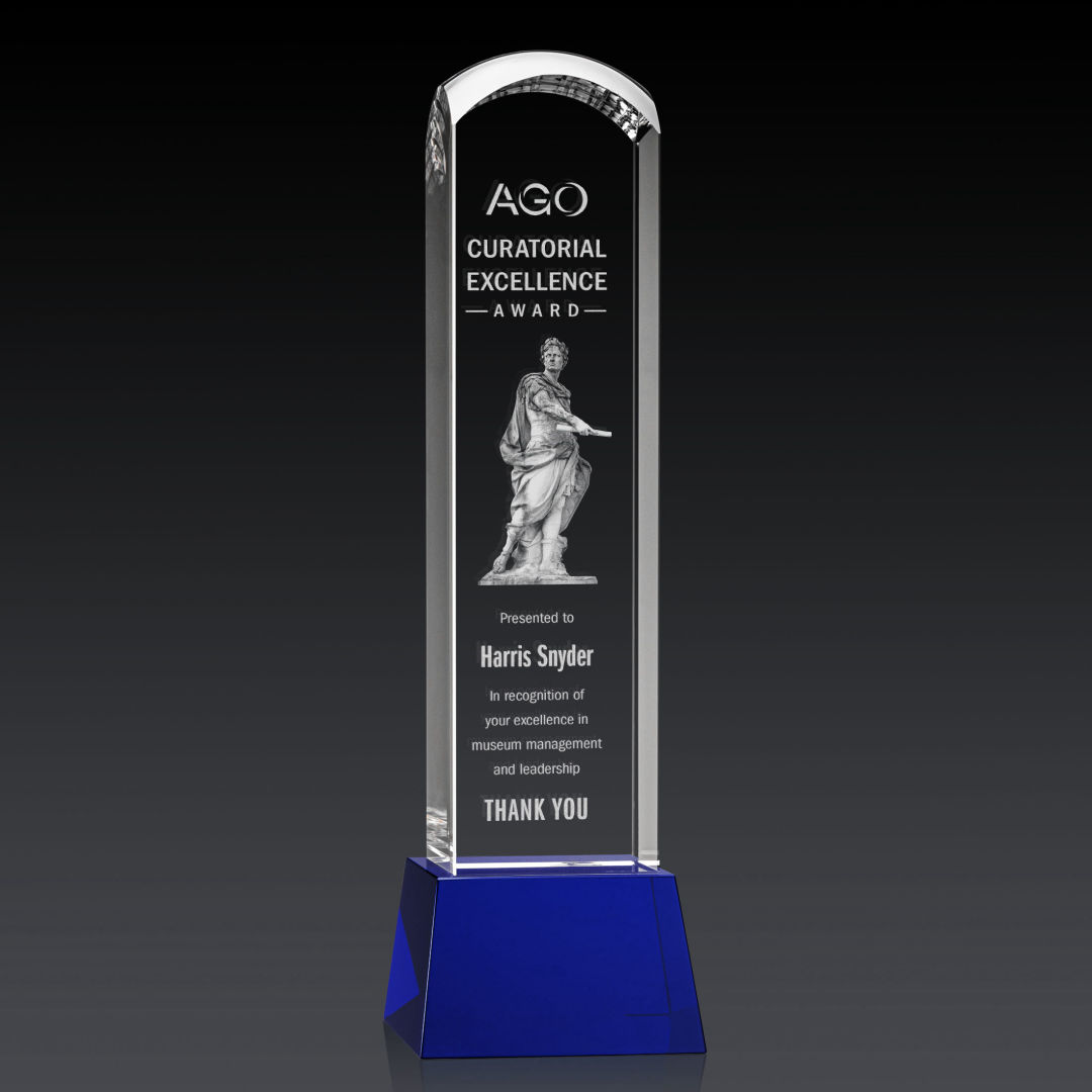 Silkwood 3D Award on Base - Blue 4