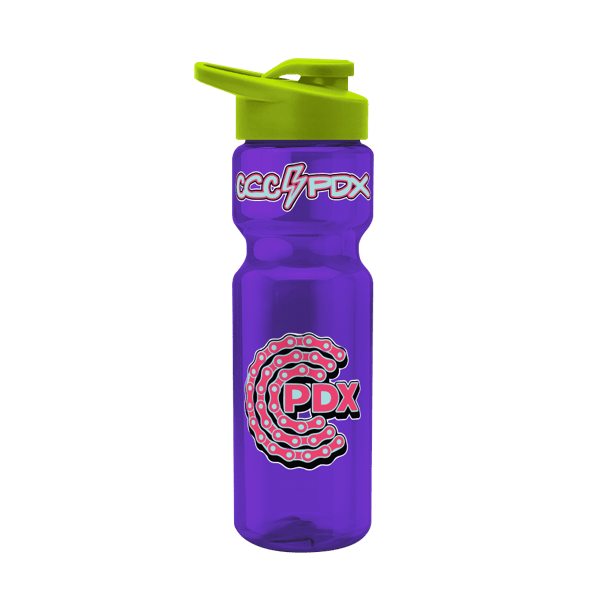 Blazer 28oz Transparent Bike Bottle w/Drink-thru Lid 2643