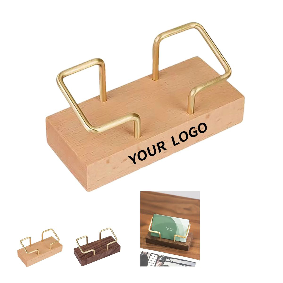 Wooden Card Holder with Custom Branding 1