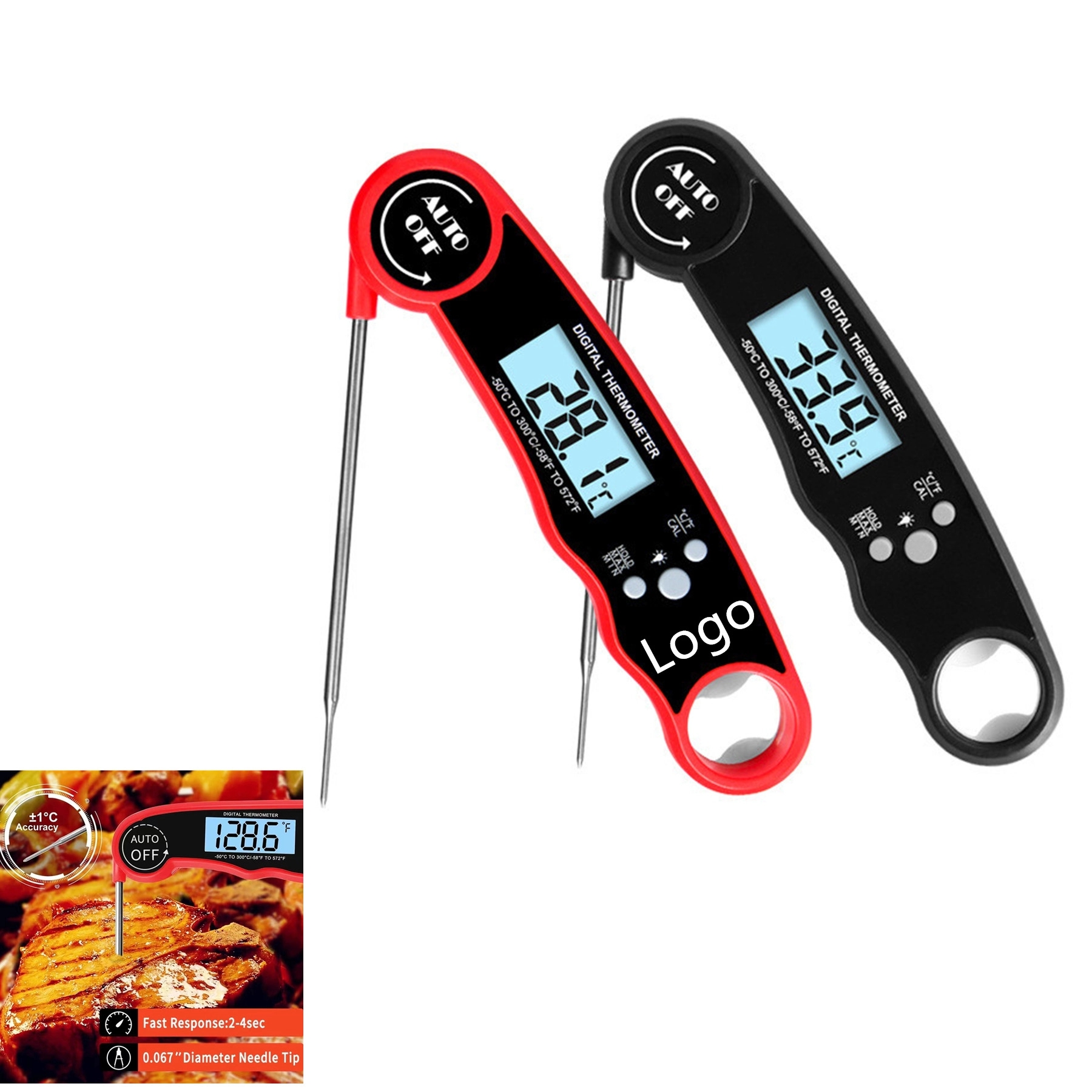 Instant Read Digital Meat Thermometer Waterproof 2