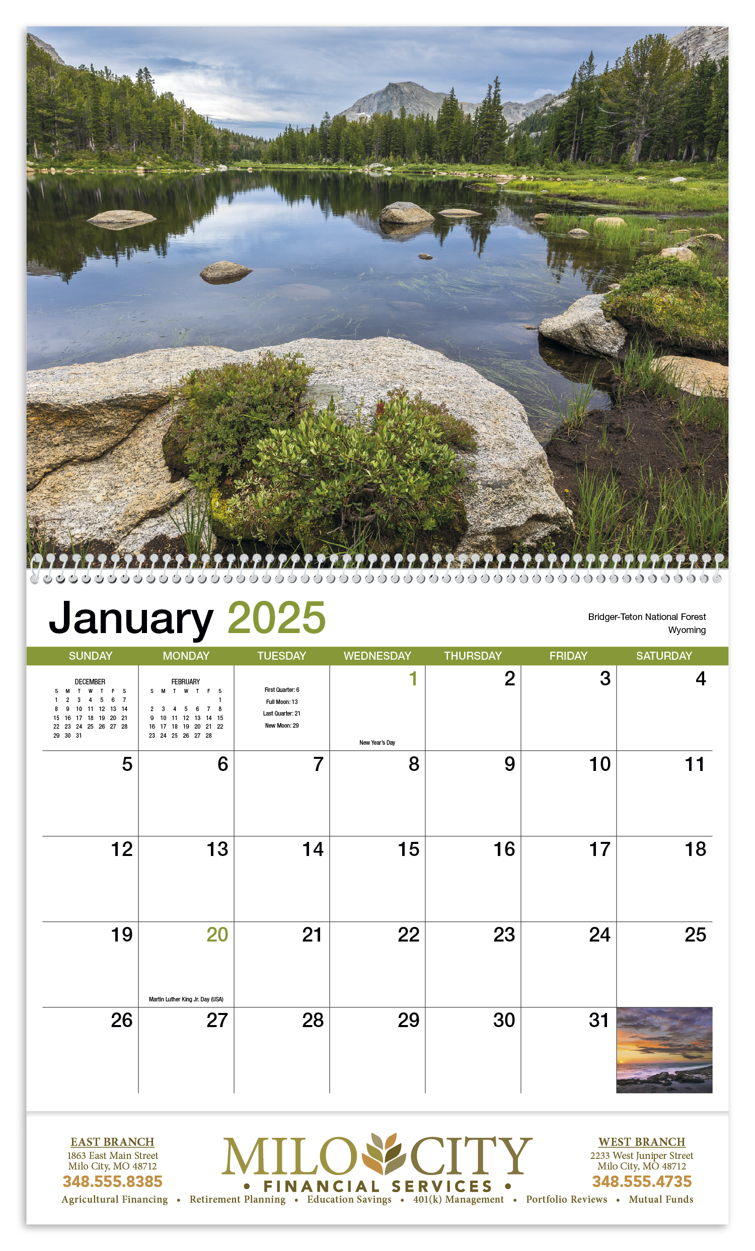 HotLine® Products Scenic America® Appointment Calendar - Spiral 7