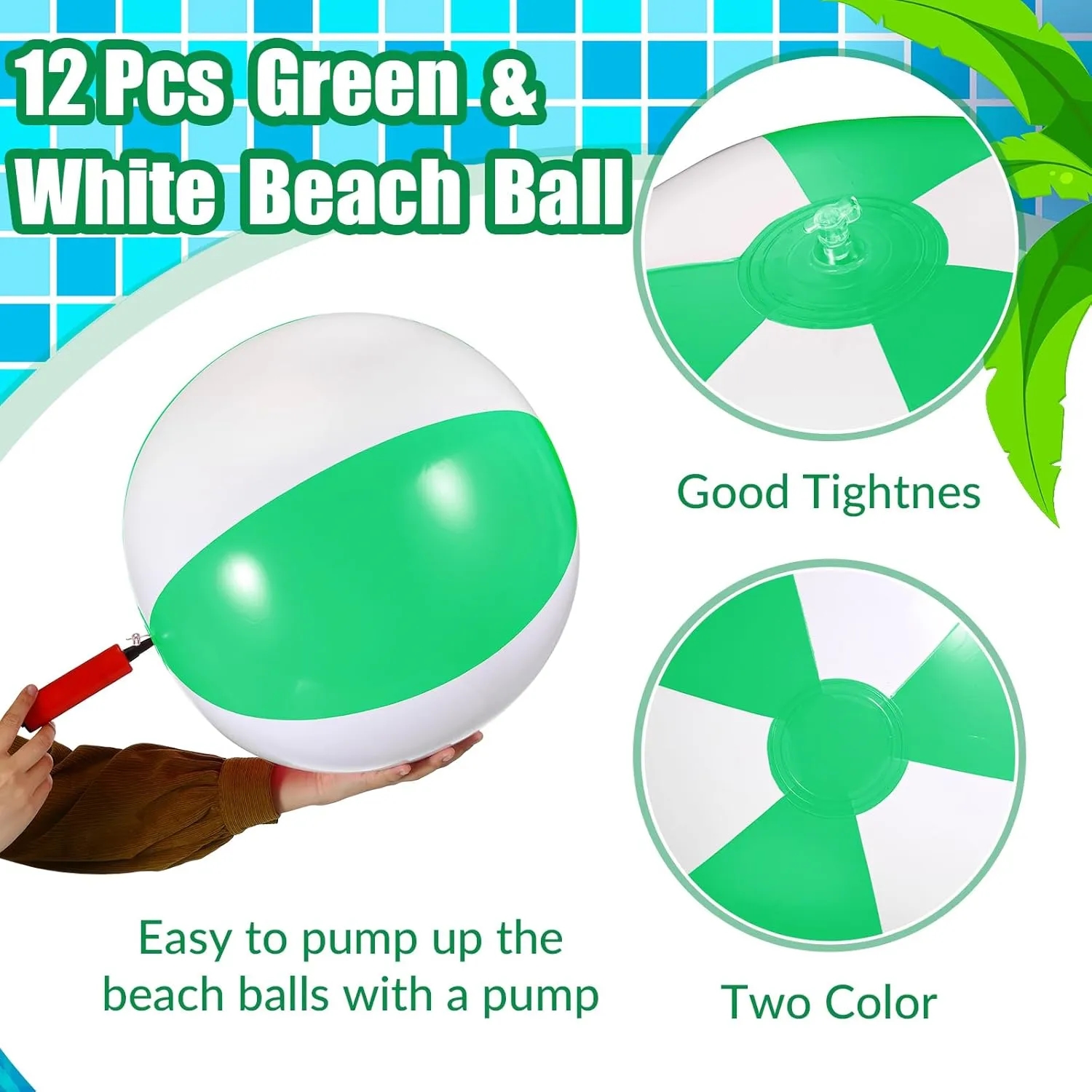 12 inch Summer Inflatable Two-Tone Beach Ball 5