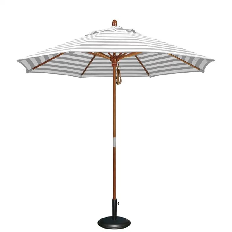 Commercial Market Umbrella-8'X8' 4 Panels Wood Pole 5